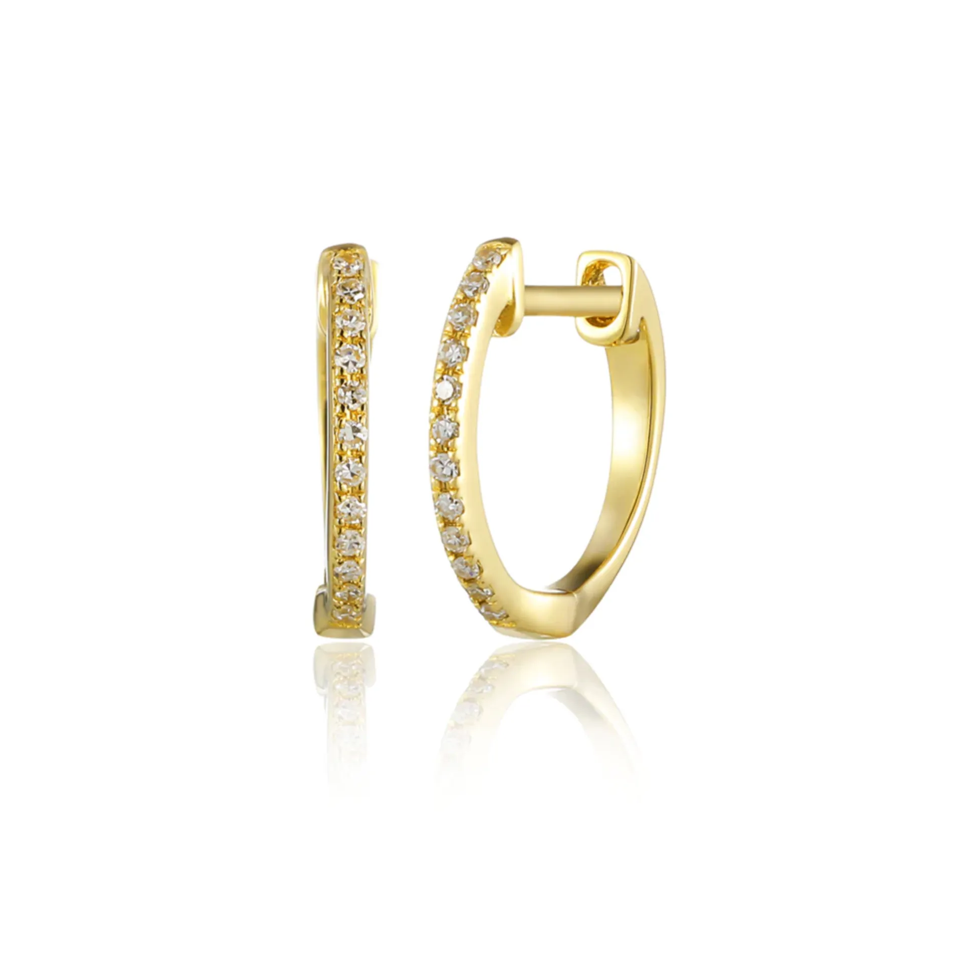 Rebecca Diamond Huggie Earrings