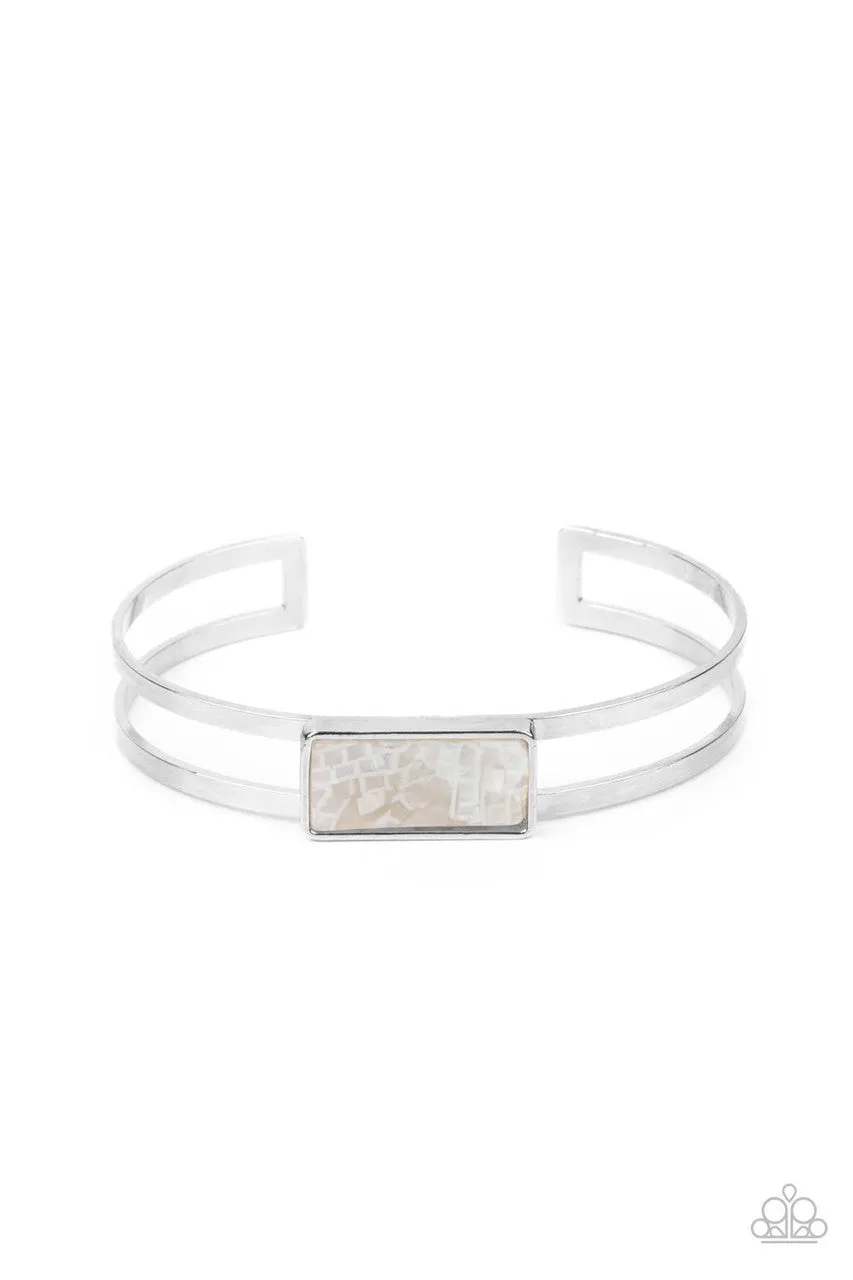 Remarkably Cute and Resolute White Paparazzi Bracelet