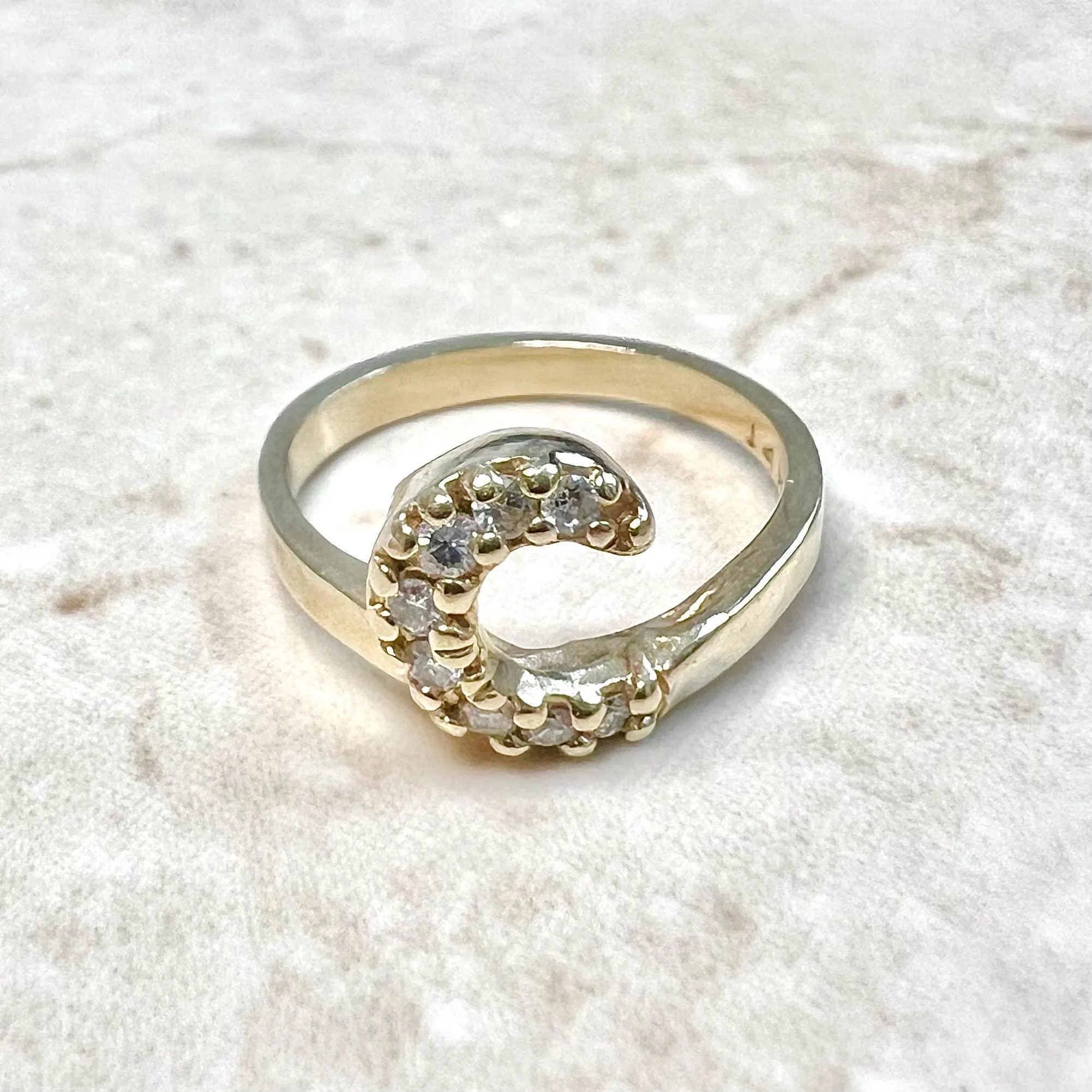 RESERVED - Vintage 14 Karat Yellow Gold Diamond Engagement Ring Set