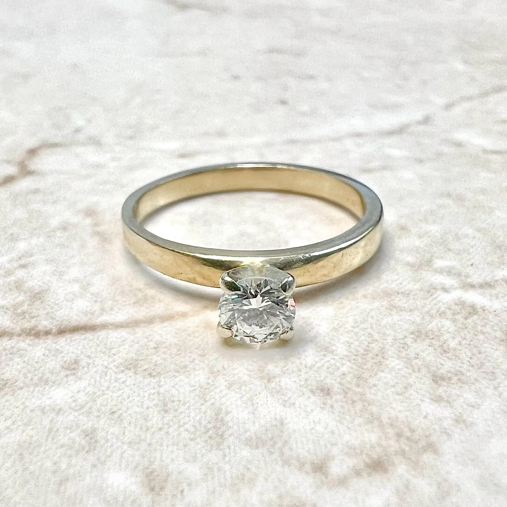 RESERVED - Vintage 14 Karat Yellow Gold Diamond Engagement Ring Set