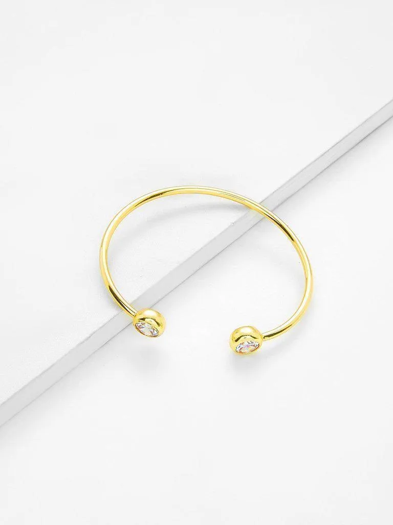 Rhinestone Detail Cuff Bracelet