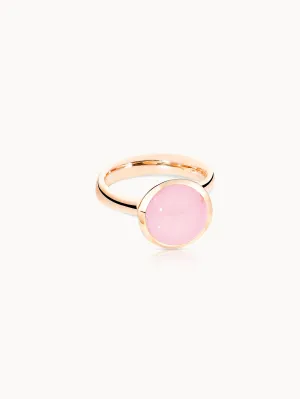 Ring BOUTON large Chalcedony pink pink Chalcedony