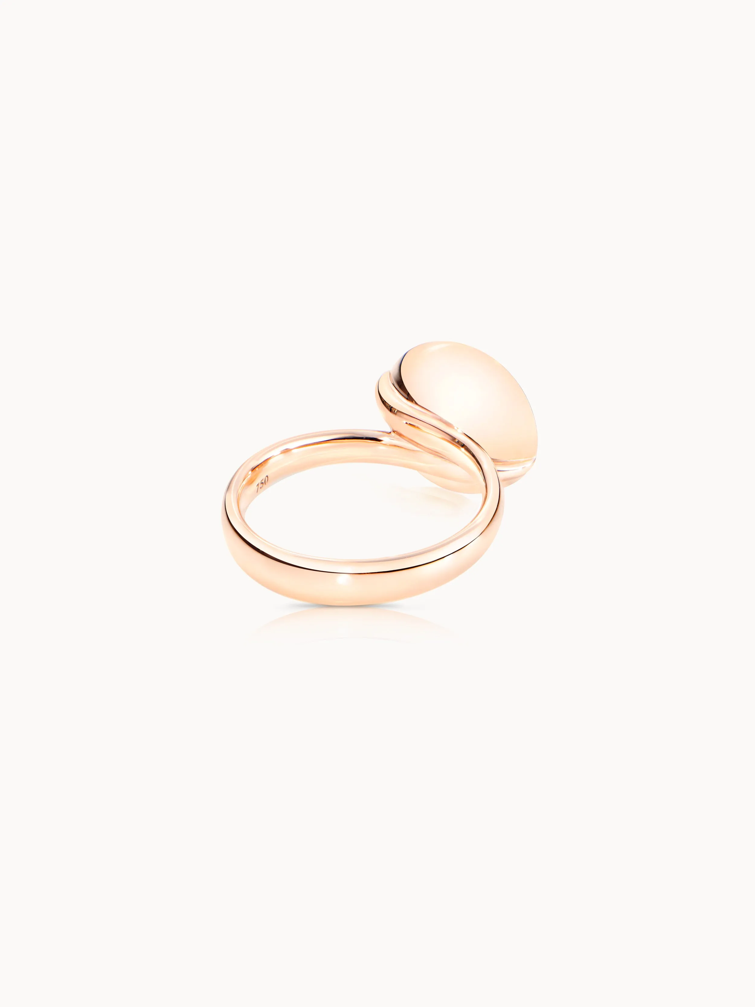 Ring BOUTON large Chalcedony pink pink Chalcedony
