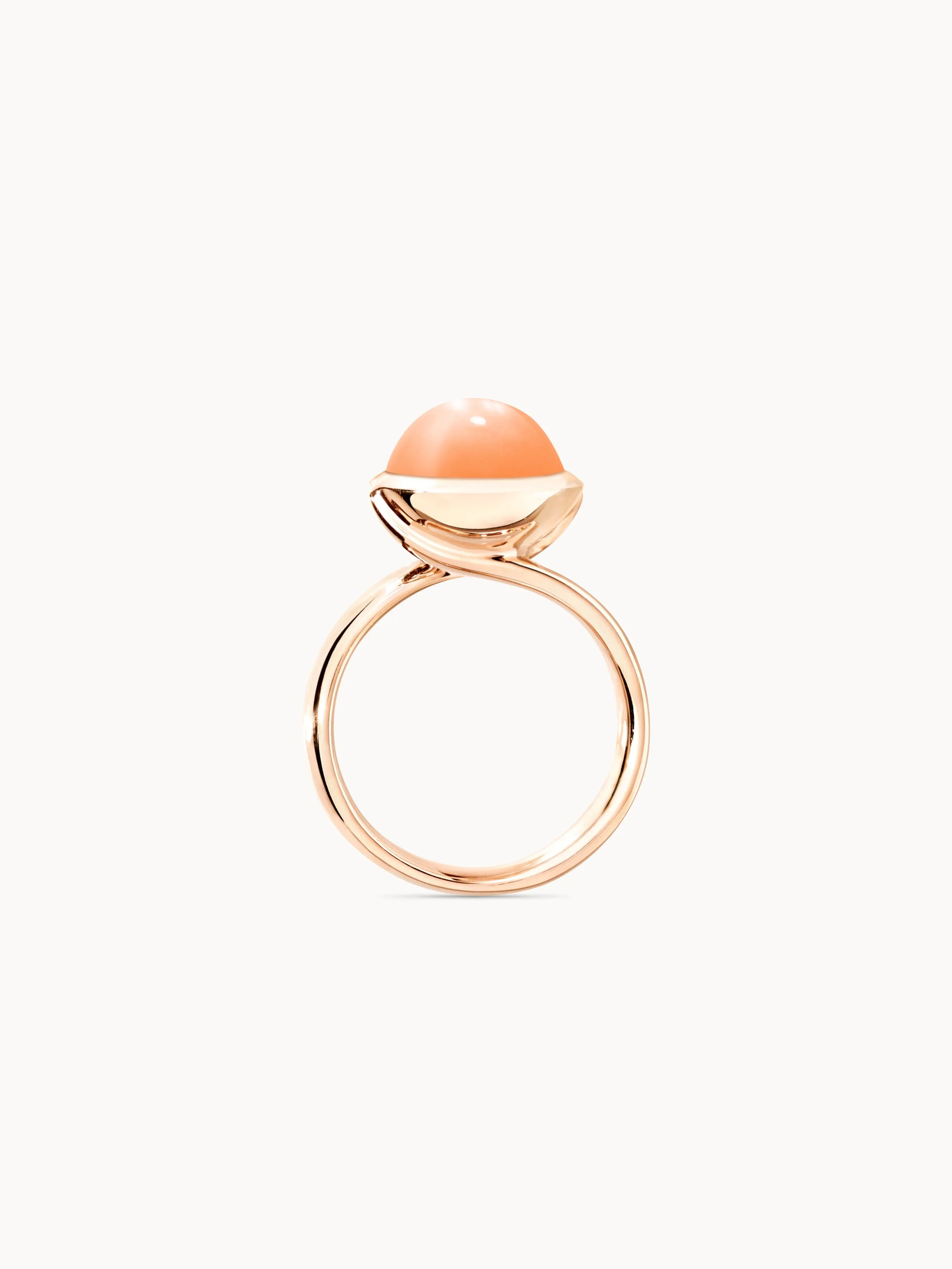 Ring BOUTON large Moonstone orange orange Moonstone