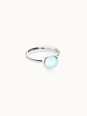 Ring BOUTON small Aqua Chalcedony aqua Chalcedony