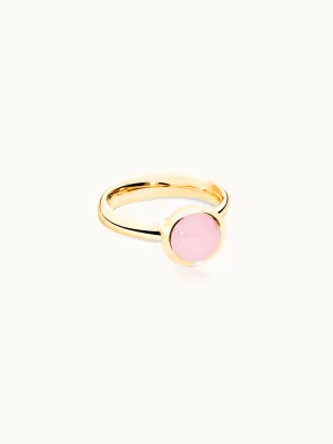 Ring BOUTON small Chalcedony pink pink Chalcedony