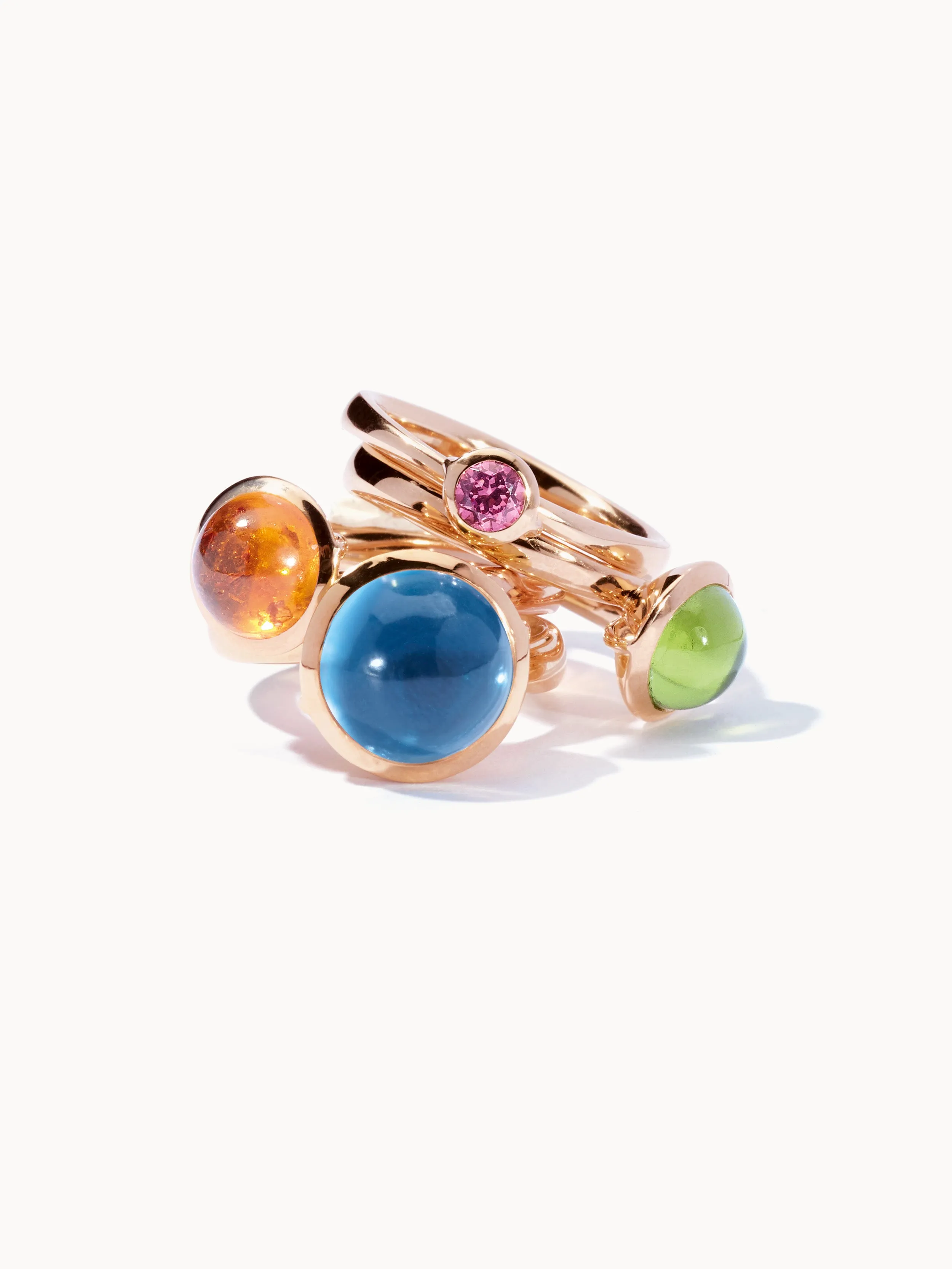 Ring BOUTON small Mandarin Garnet Mandarin Garnet