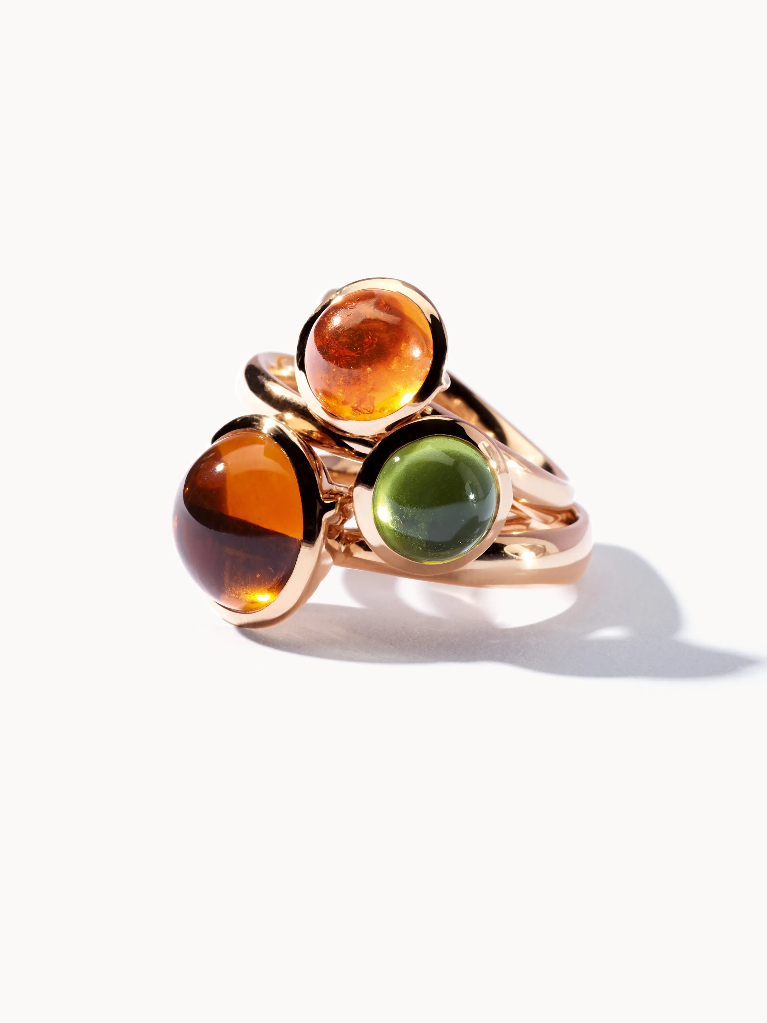 Ring BOUTON small Mandarin Garnet Mandarin Garnet