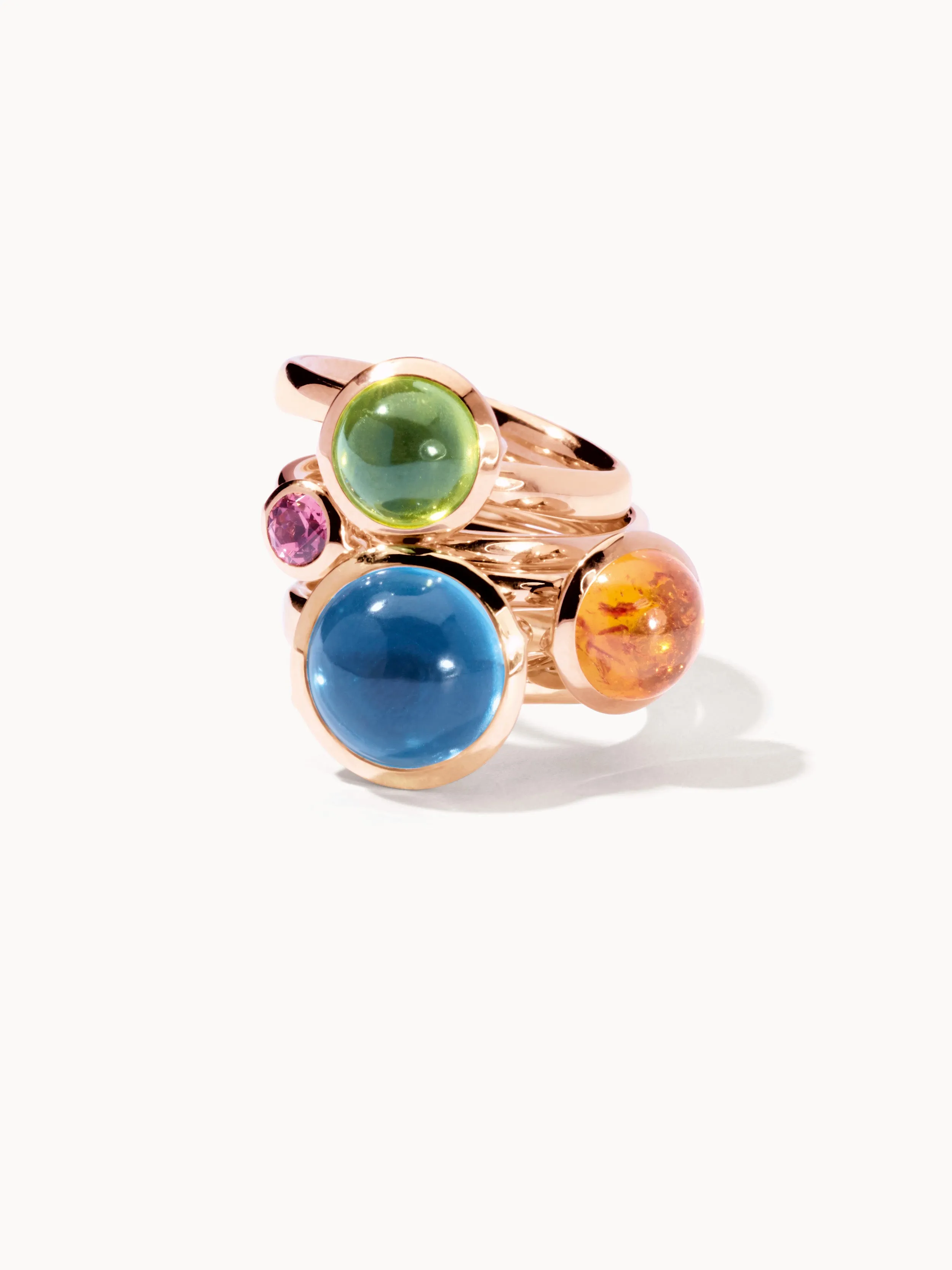 Ring BOUTON small Mandarin Garnet Mandarin Garnet