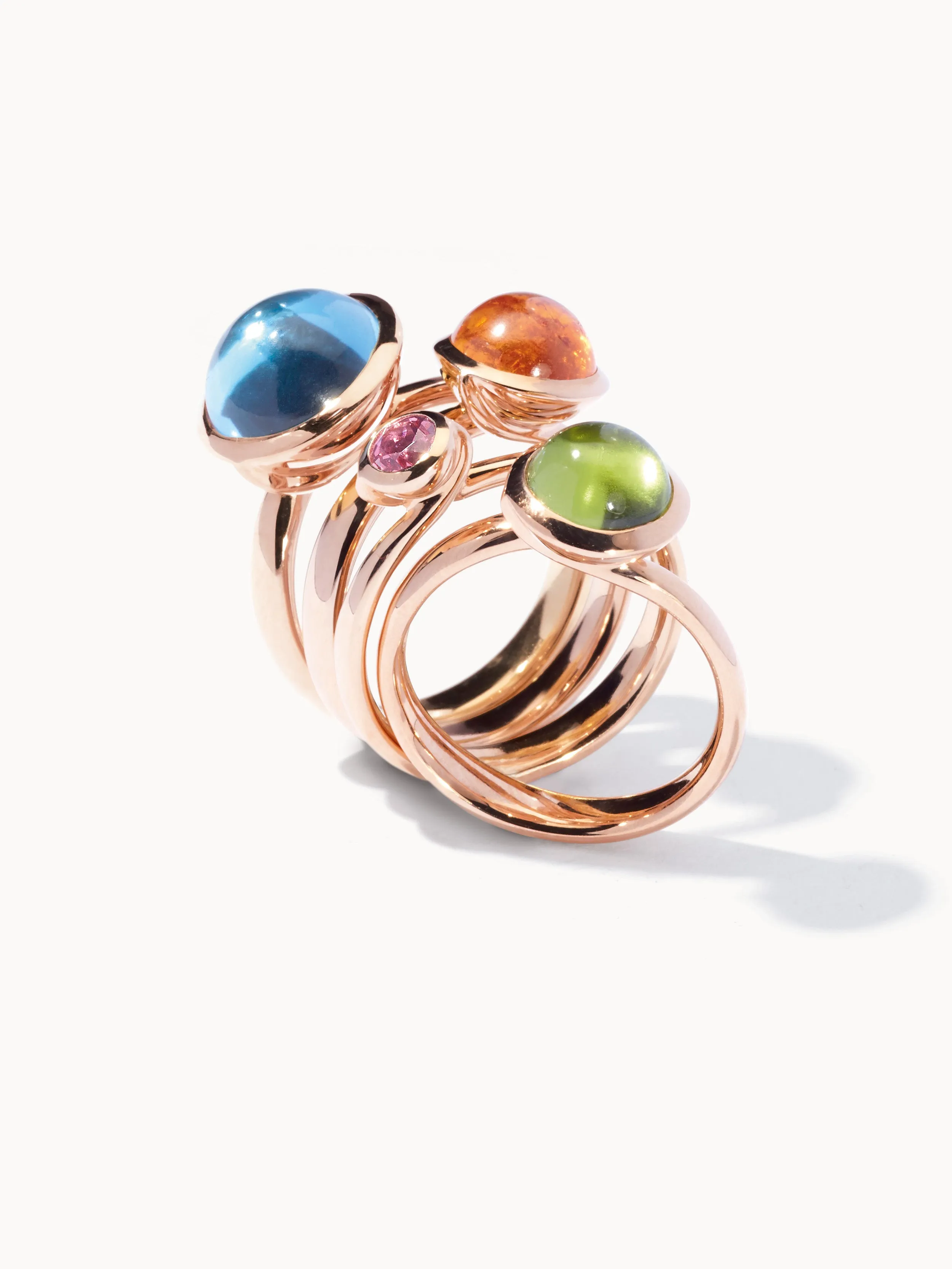 Ring BOUTON small Mandarin Garnet Mandarin Garnet