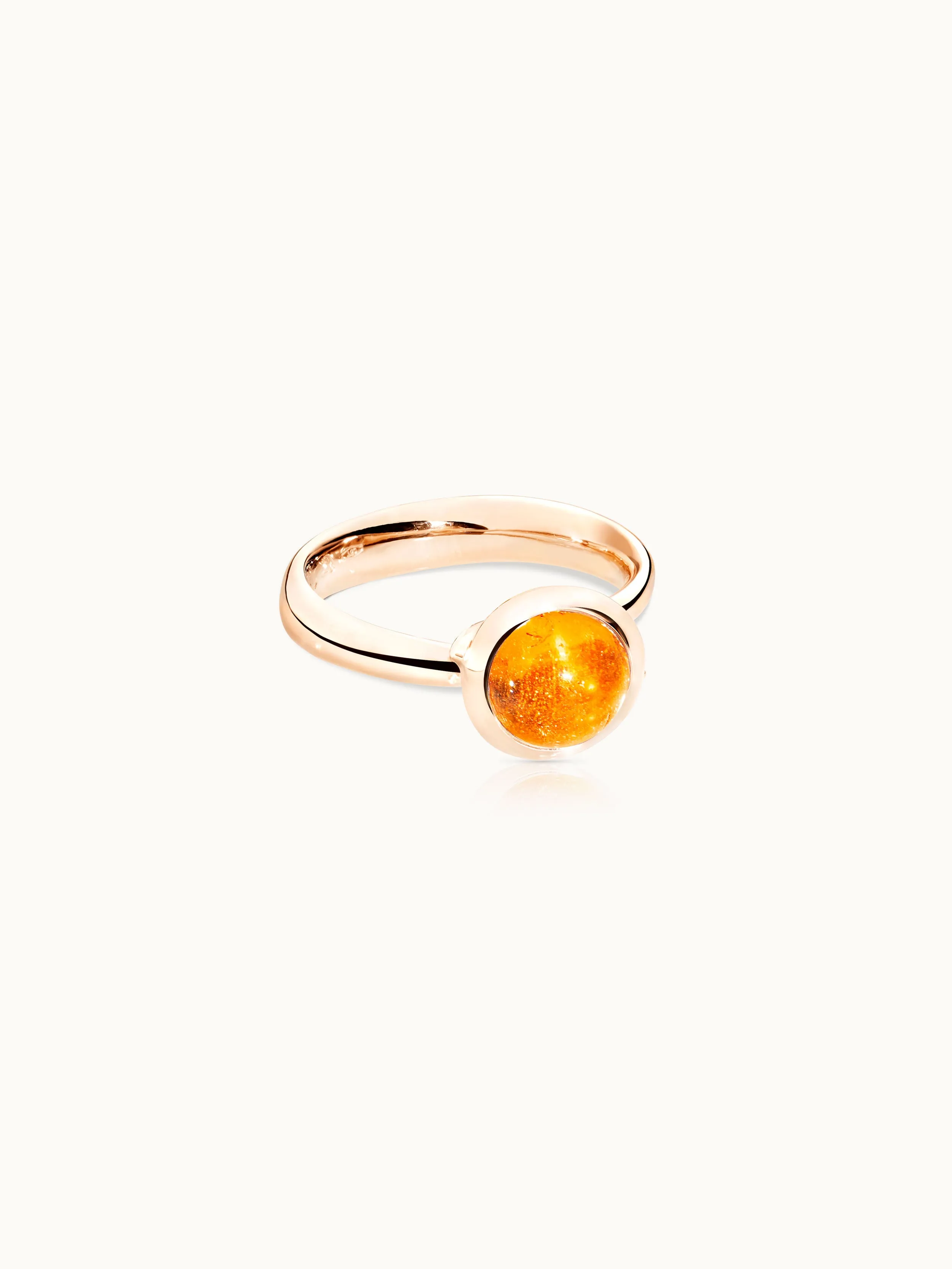 Ring BOUTON small Mandarin Garnet Mandarin Garnet