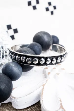 Rios Silvertone Studded Cuff Bracelet