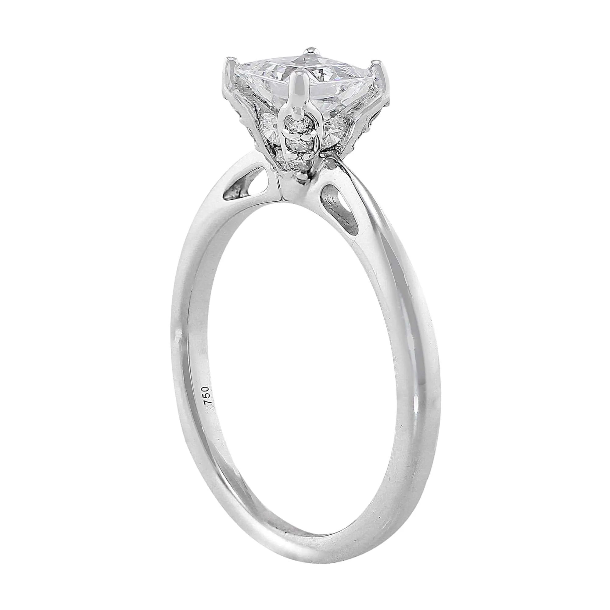 Ritani 18k White Gold Diamond Solitaire Ring