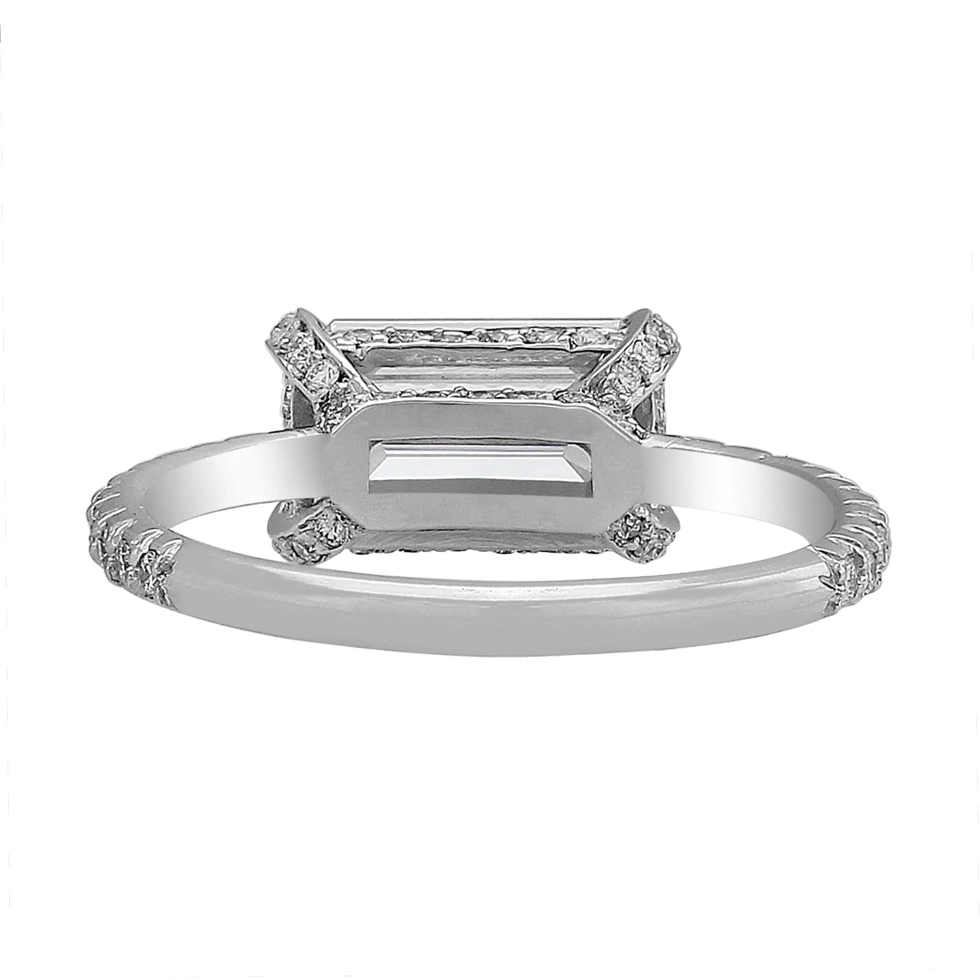 Riviera Platinum 2.01ct Emerald Cut Diamond Ring