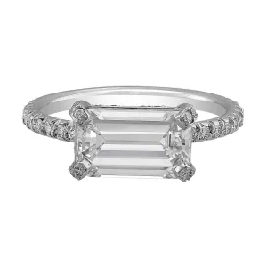 Riviera Platinum 2.01ct Emerald Cut Diamond Ring