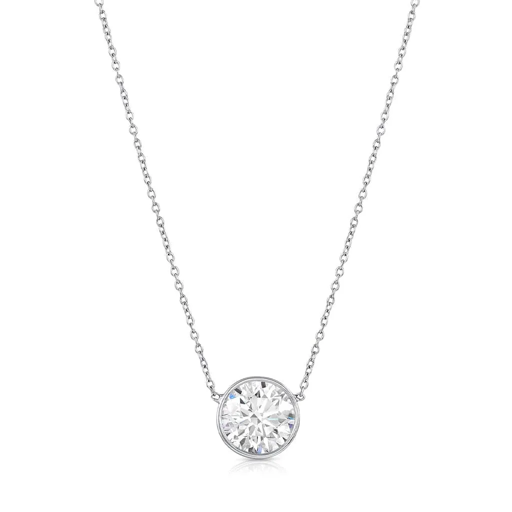 Rivière Platinum 2ct Diamond Solitaire Necklace