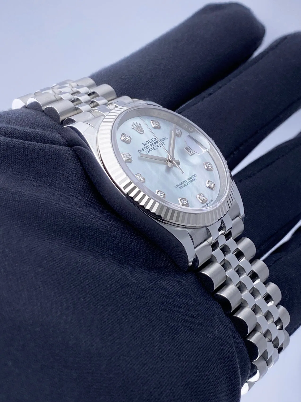 Rolex Datejust 36 126234 Diamond MOP Dial Mens Watch Box Paper