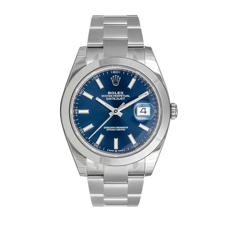 Rolex Datejust 41 Stainless Steel Blue Dial 126300