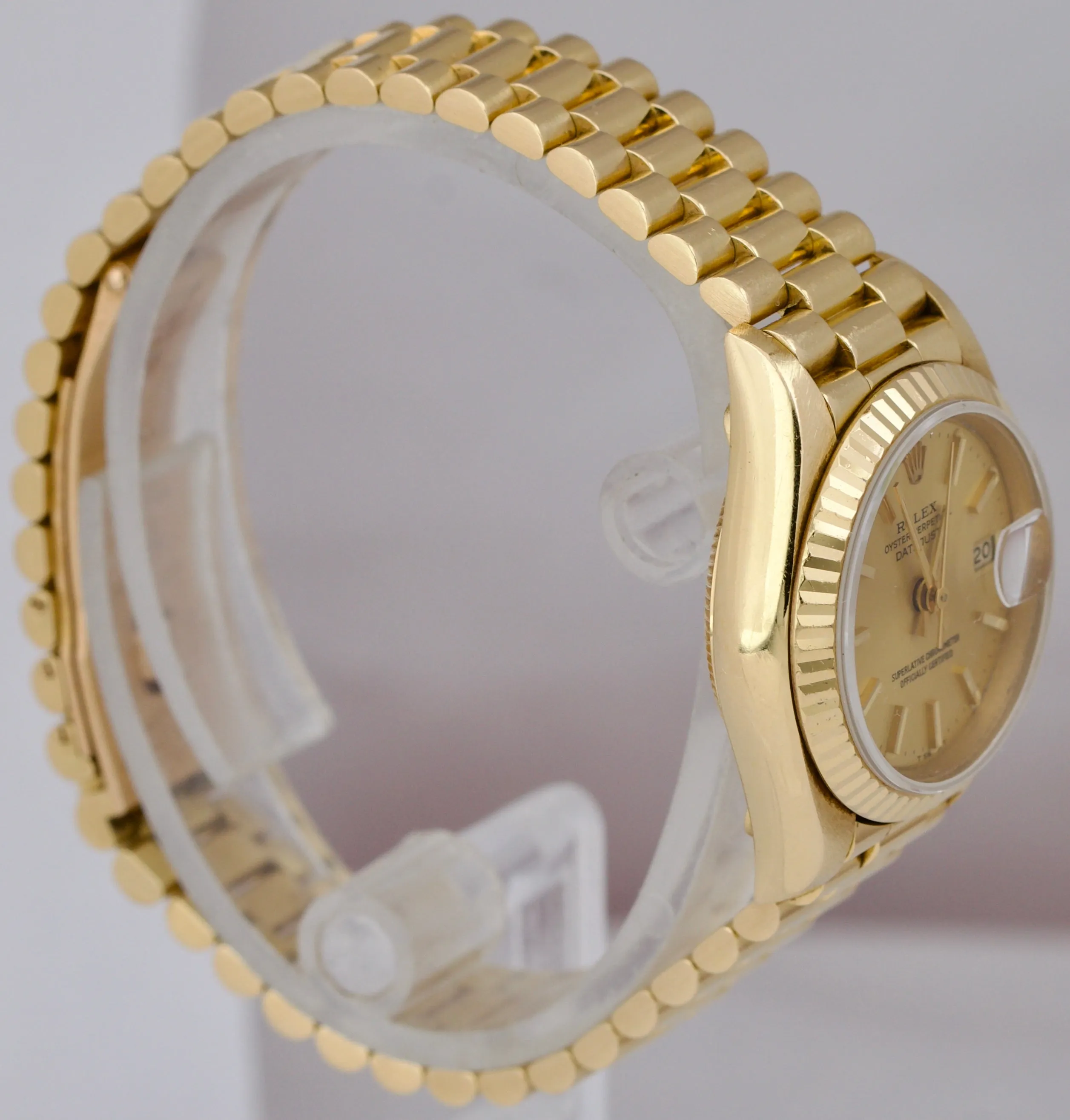 Rolex DateJust President 26mm Champagne Automatic 18K Yellow Gold Watch 69178