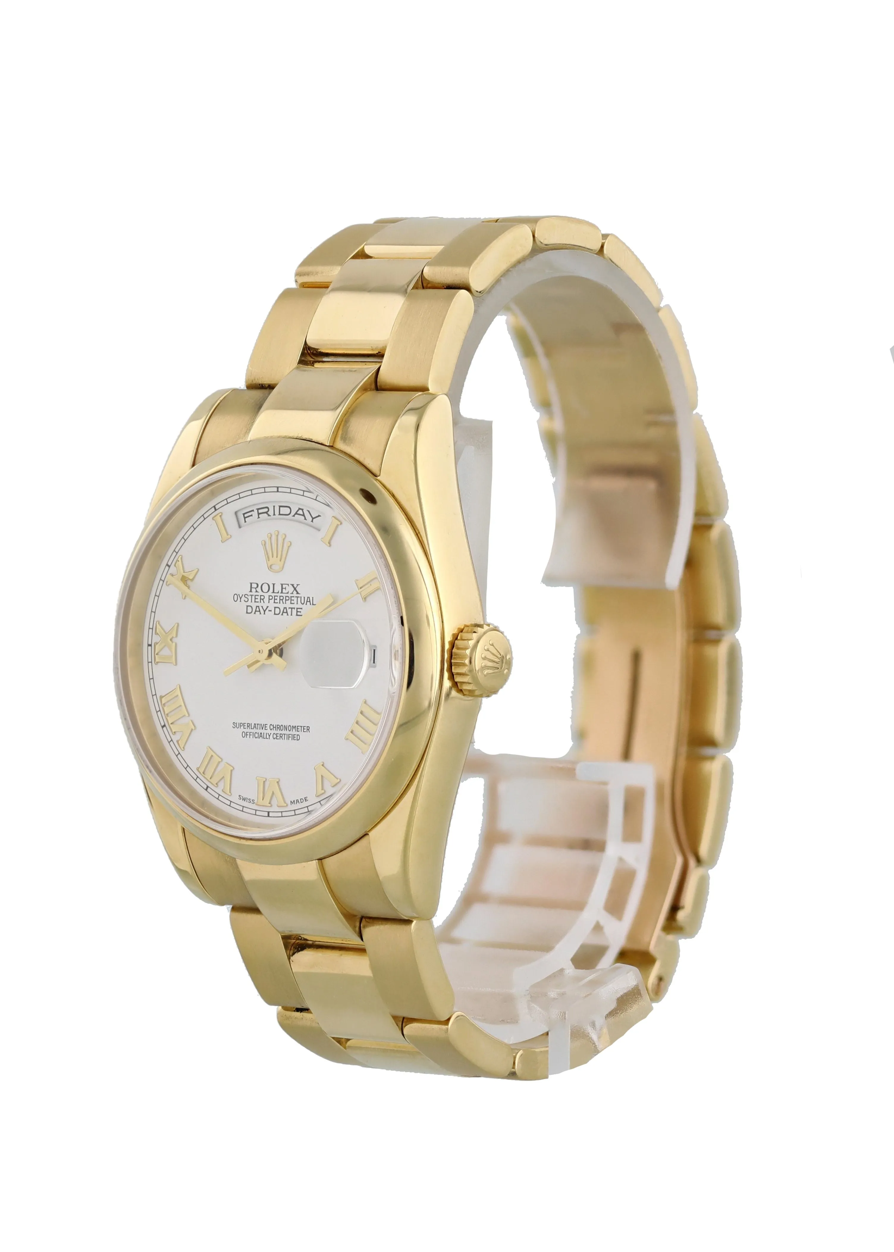 Rolex Day-Date President 118208 18k Yellow Gold Mens Watch.