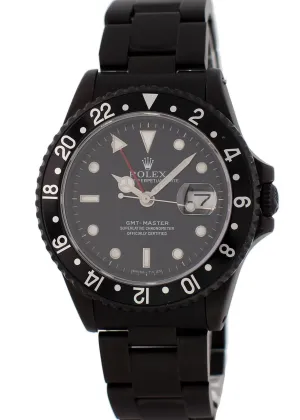 Rolex Oyster Perpetual Date GMT Master 16700 Black PVD Mens Watch