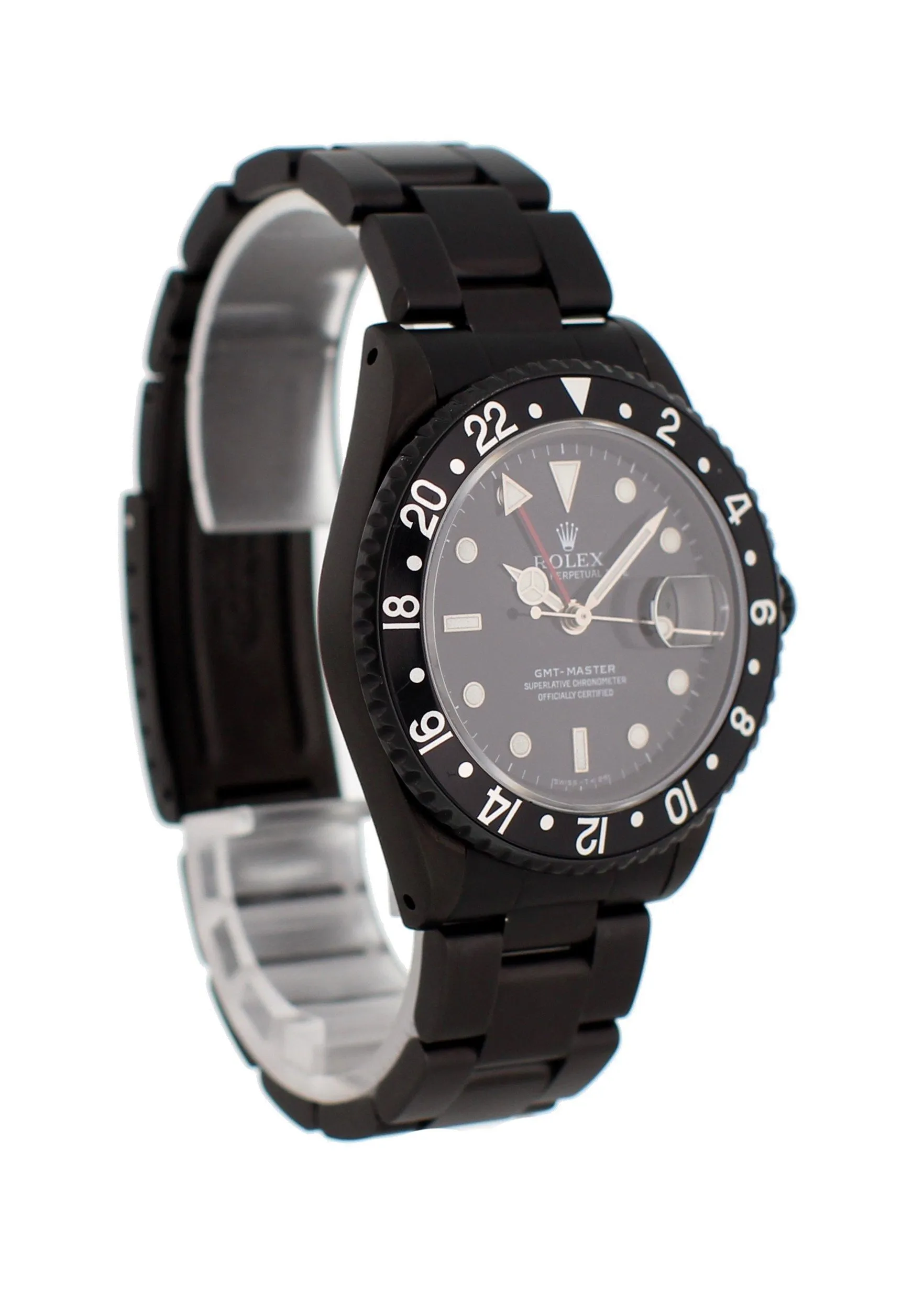 Rolex Oyster Perpetual Date GMT Master 16700 Black PVD Mens Watch