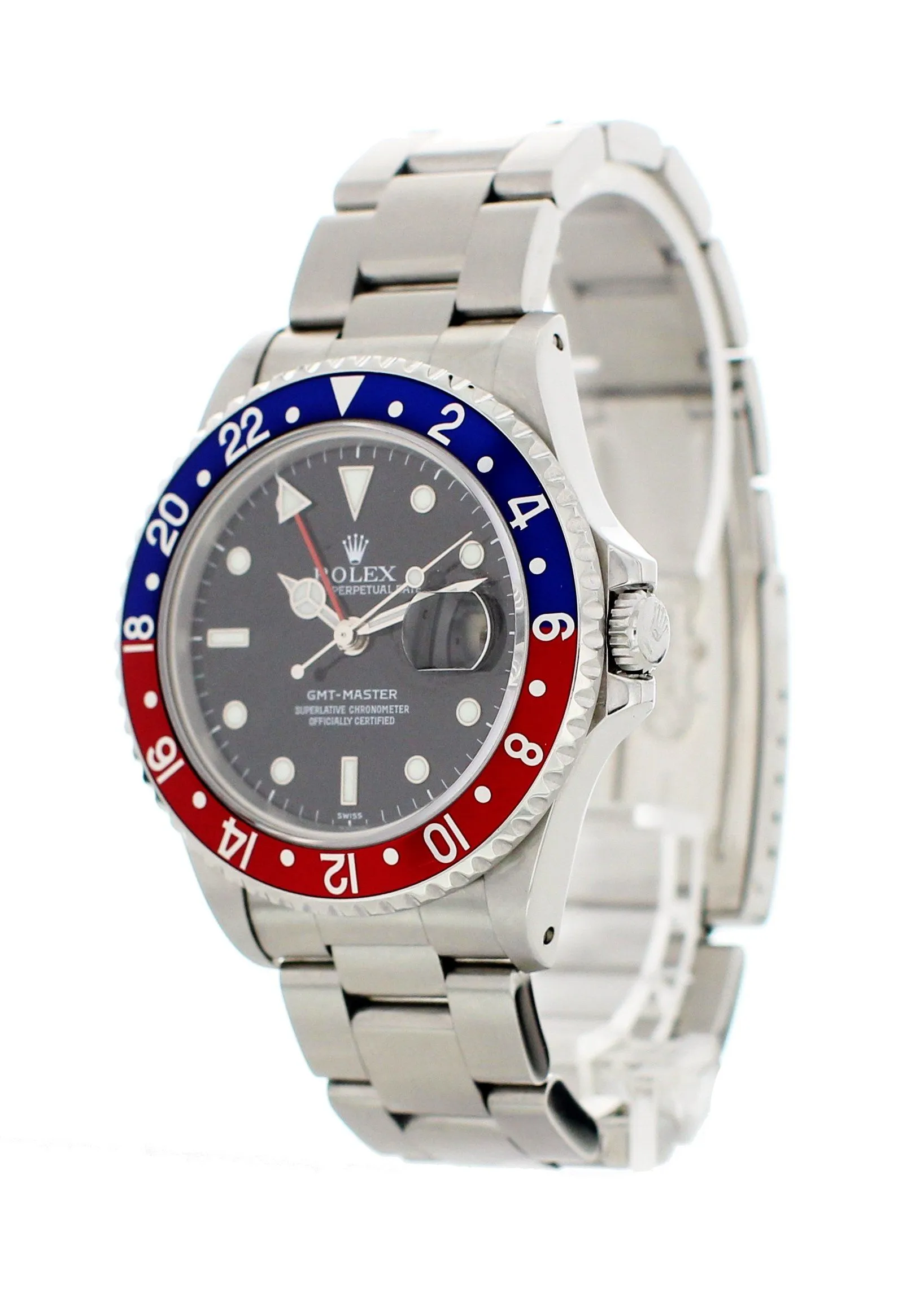 Rolex Oyster Perpetual Date GMT Master Pepsi Bezel 16700 Mens Watch