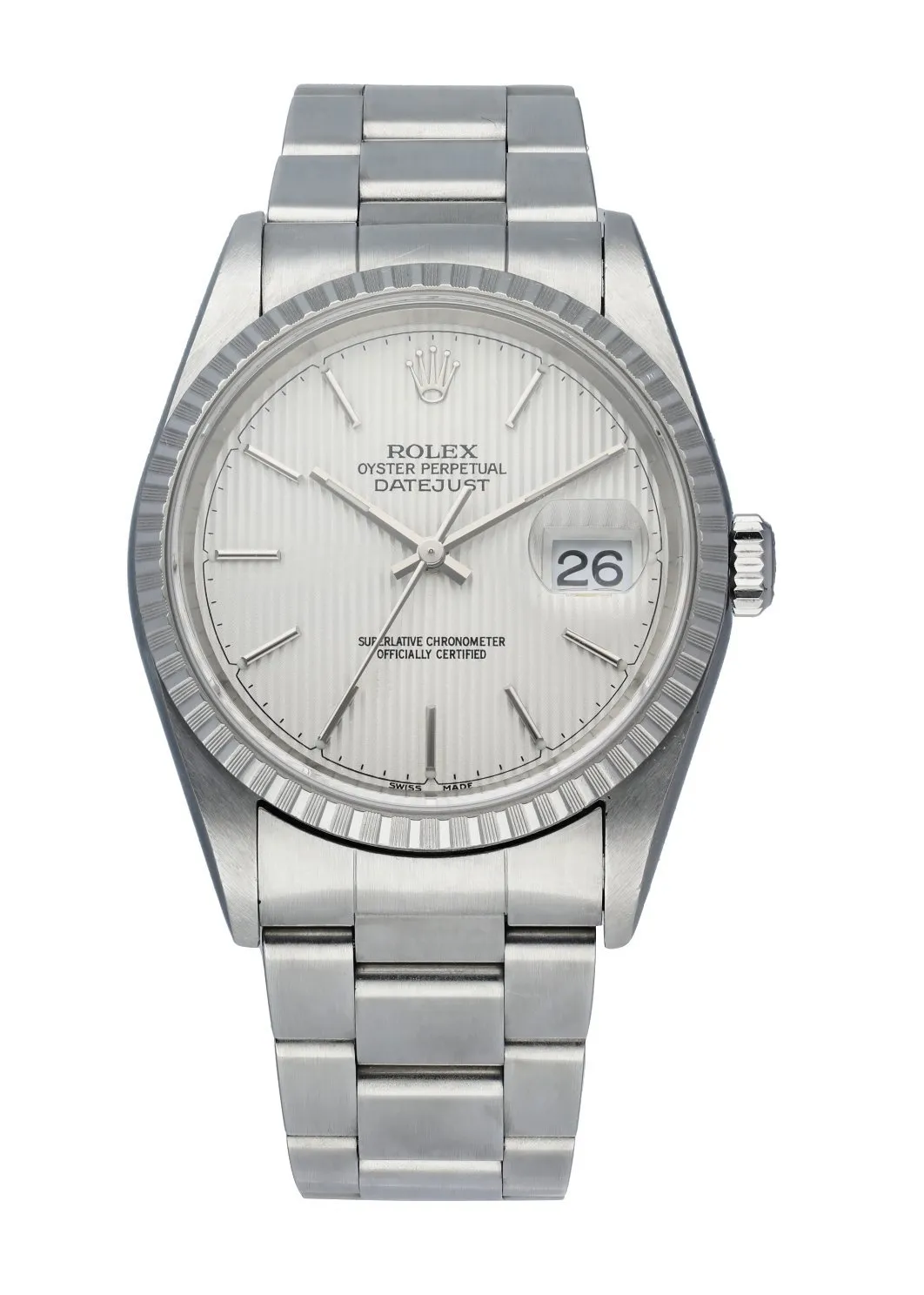 Rolex Oyster Perpetual Datejust 16220 Mens Watch With Box & Papers
