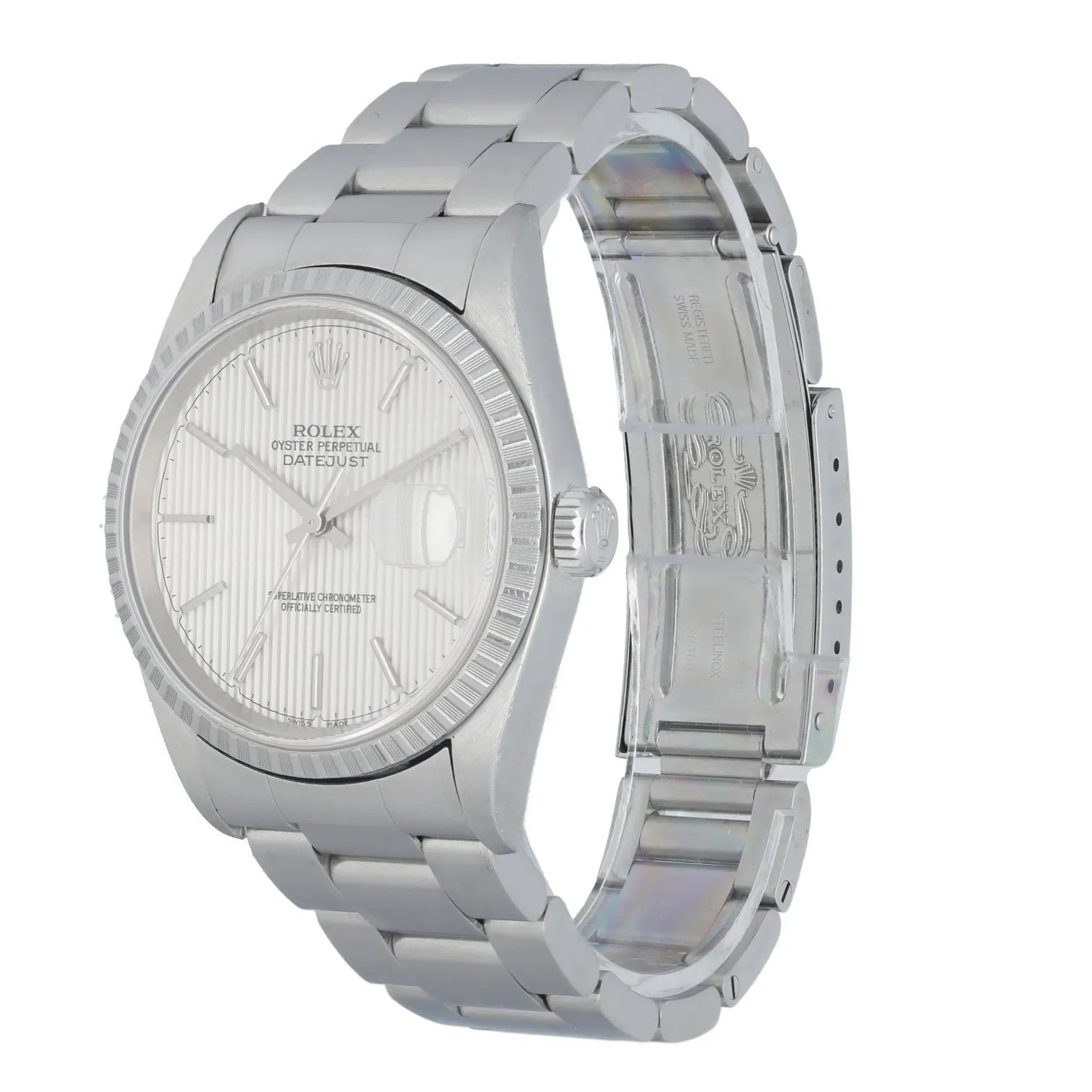 Rolex Oyster Perpetual Datejust 16220 Mens Watch With Box & Papers