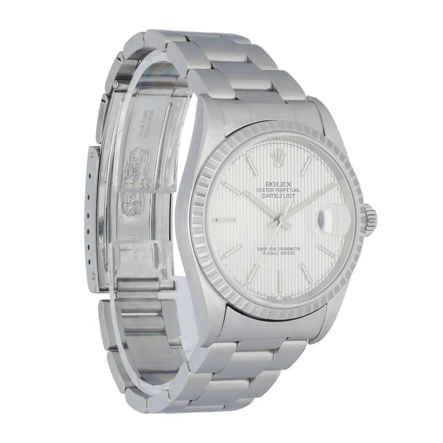 Rolex Oyster Perpetual Datejust 16220 Mens Watch With Box & Papers