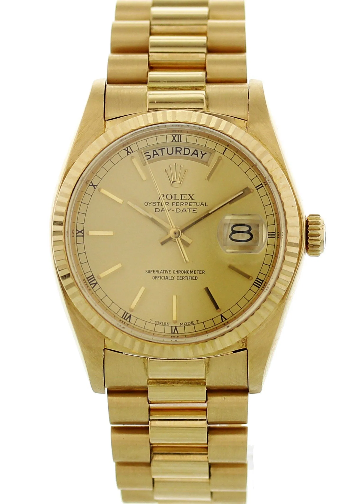 Rolex Oyster Perpetual Day-Date President 18038 Men's Watch Box & Papers