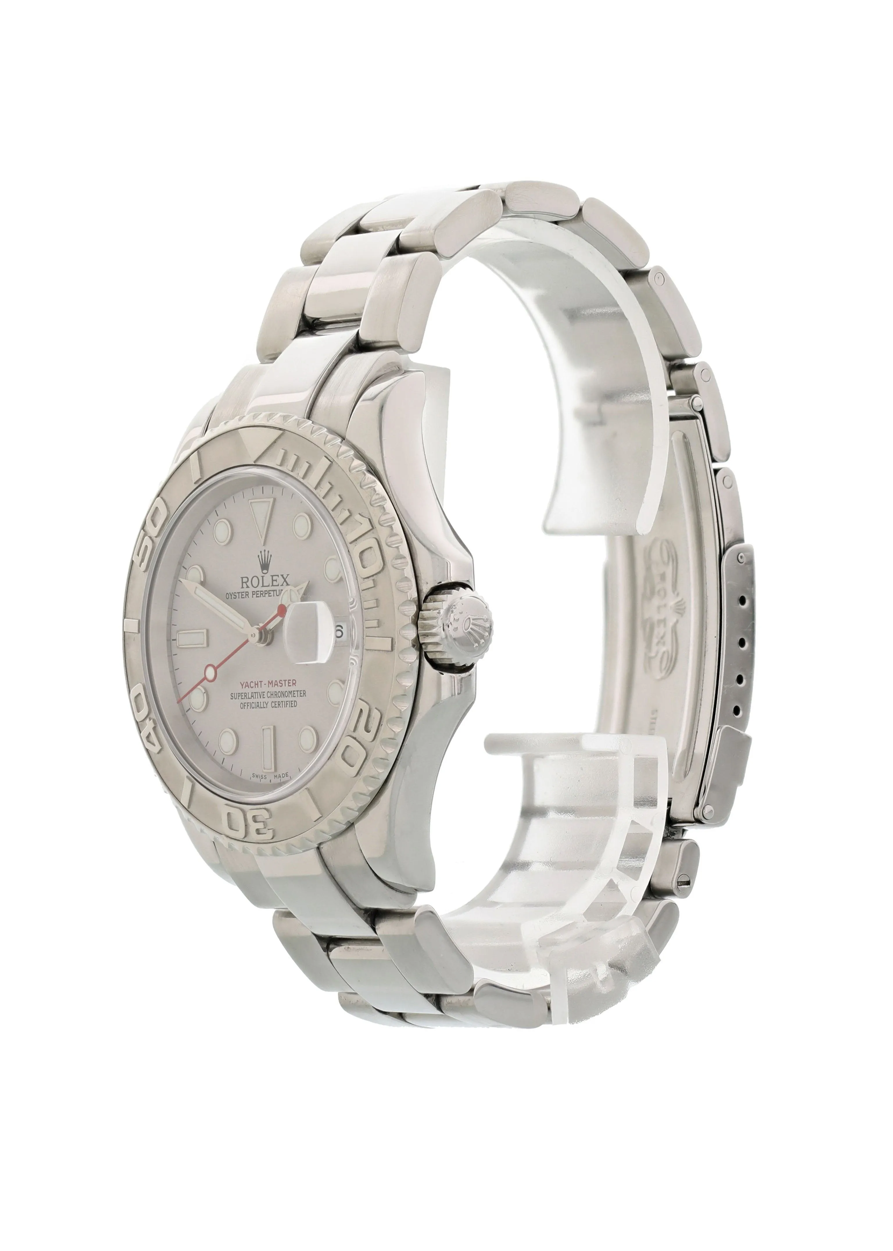 Rolex Yacht-Master 16622 Platinum Bezel Mens Watch With Papers