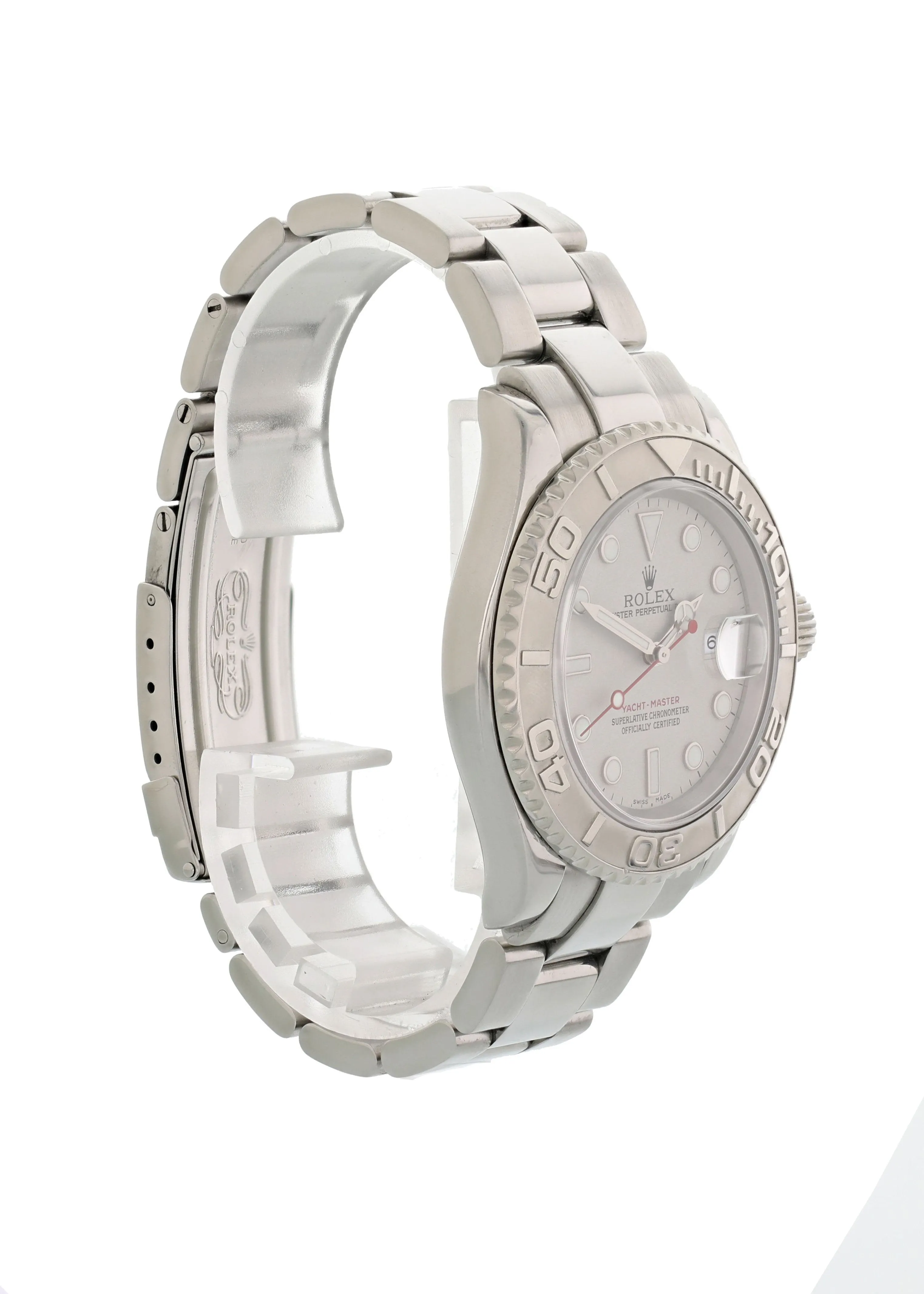 Rolex Yacht-Master 16622 Platinum Bezel Mens Watch With Papers