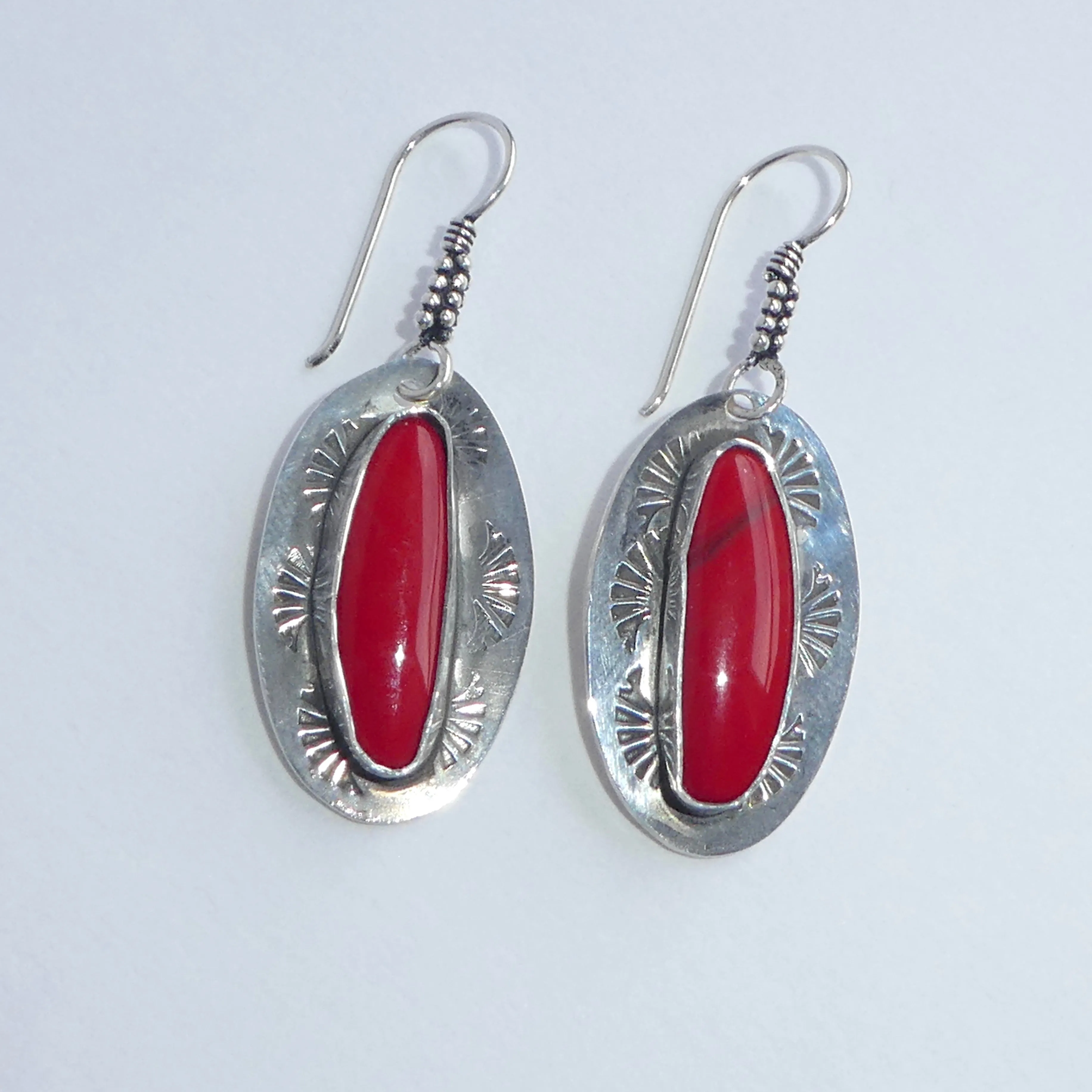 Rosarita Sterling Silver Stamped Dangle Earrings