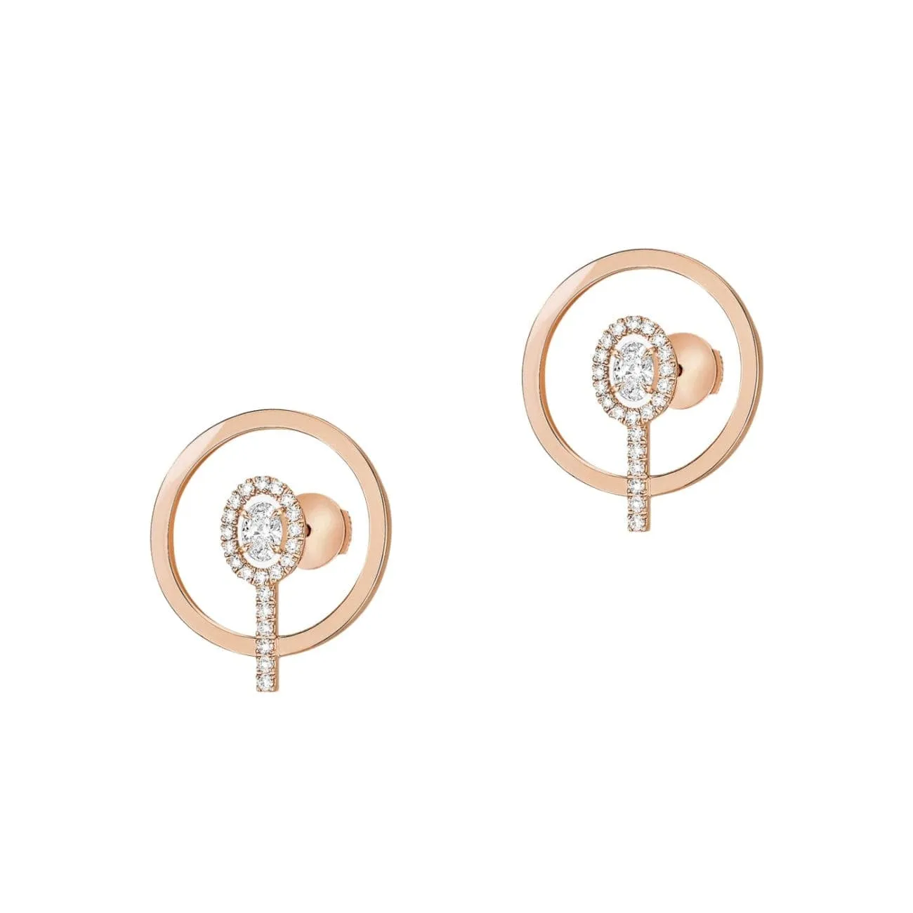 ROSE GOLD DIAMOND EARRINGS GLAM'AZONE GRAPHIC