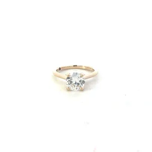 Round Cut Solitaire With Decorated Bridge