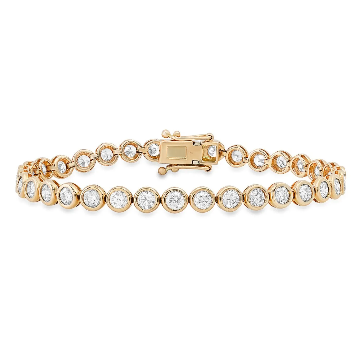 Round Diamond Bezel Tennis Bracelet