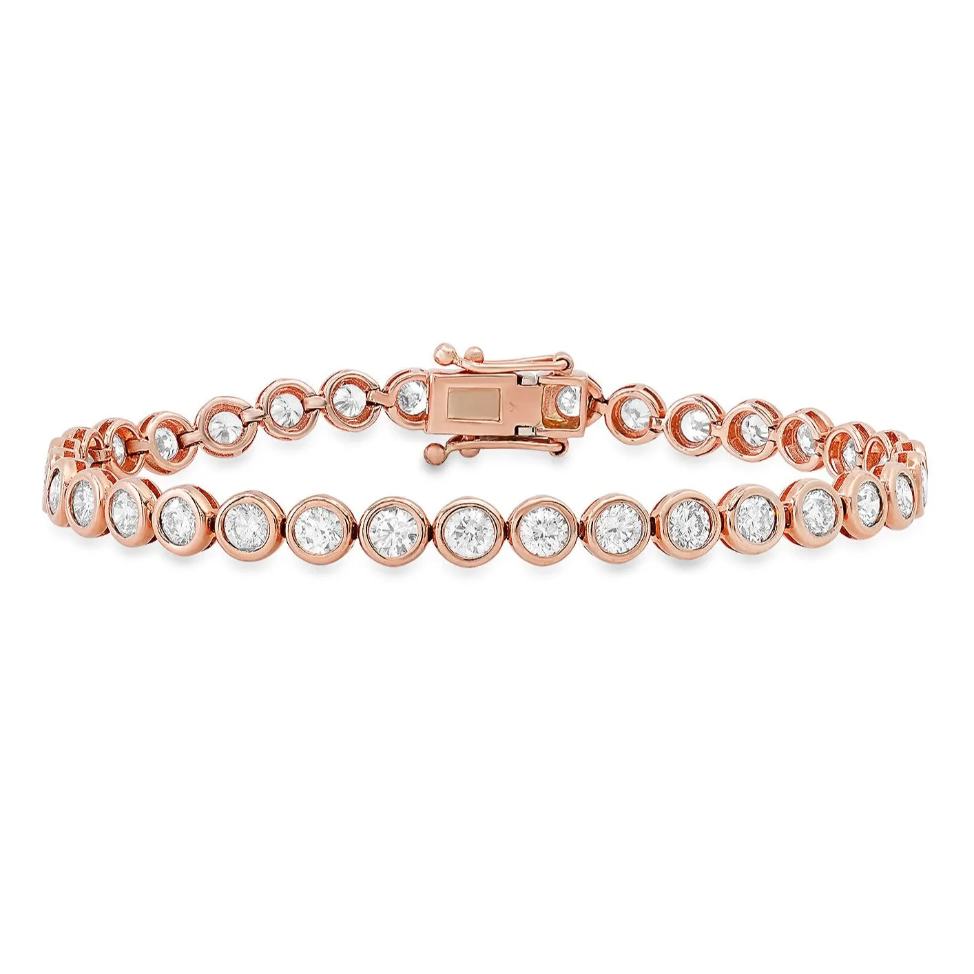 Round Diamond Bezel Tennis Bracelet