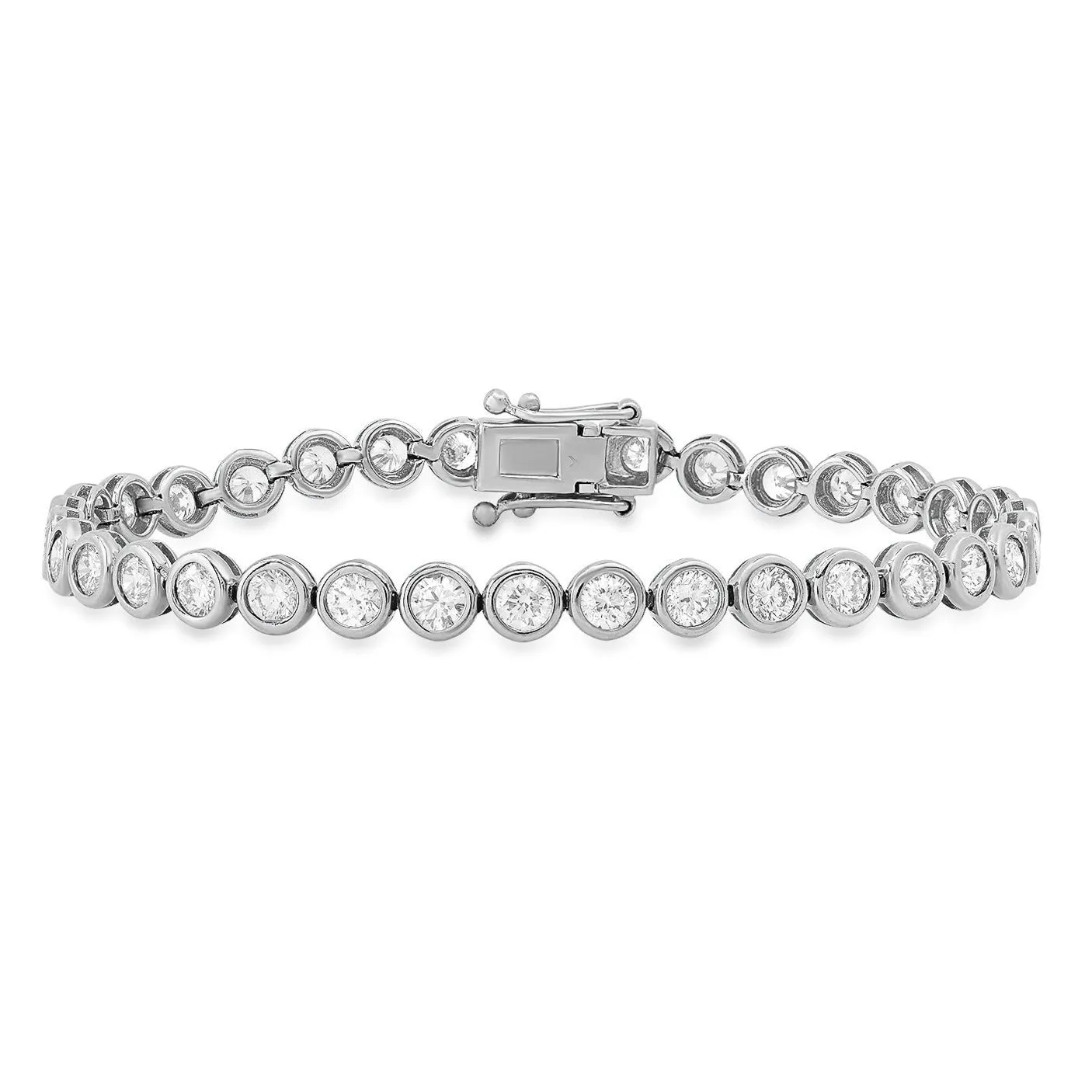 Round Diamond Bezel Tennis Bracelet