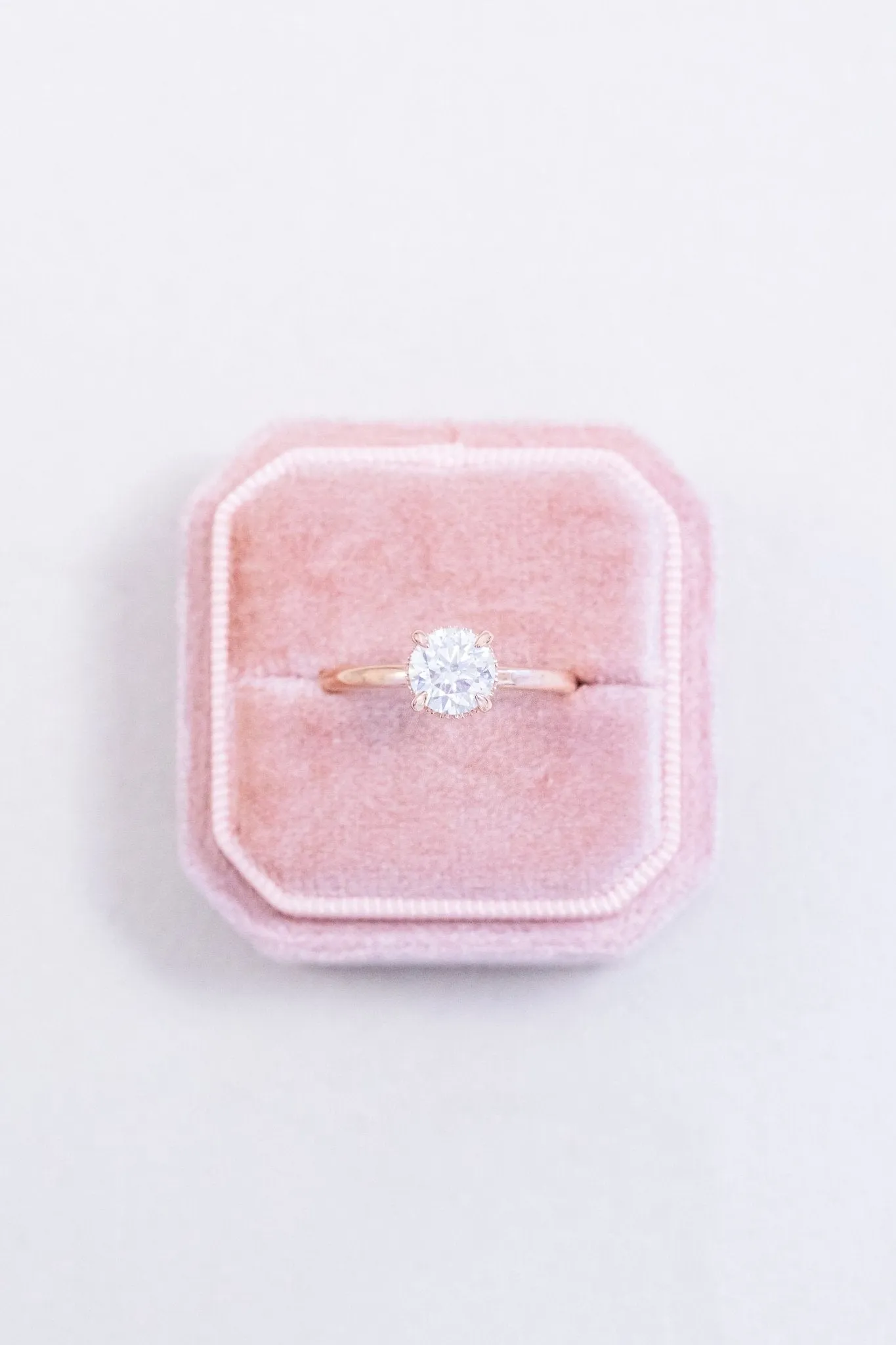 Round Moissanite Solitaire Engagement Ring