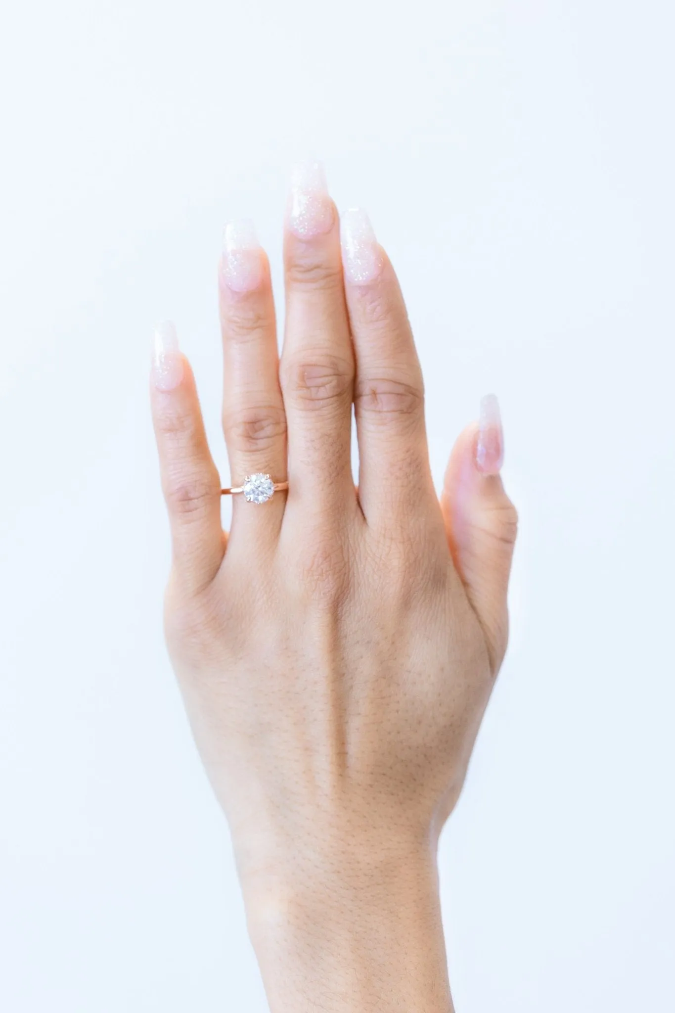 Round Moissanite Solitaire Engagement Ring