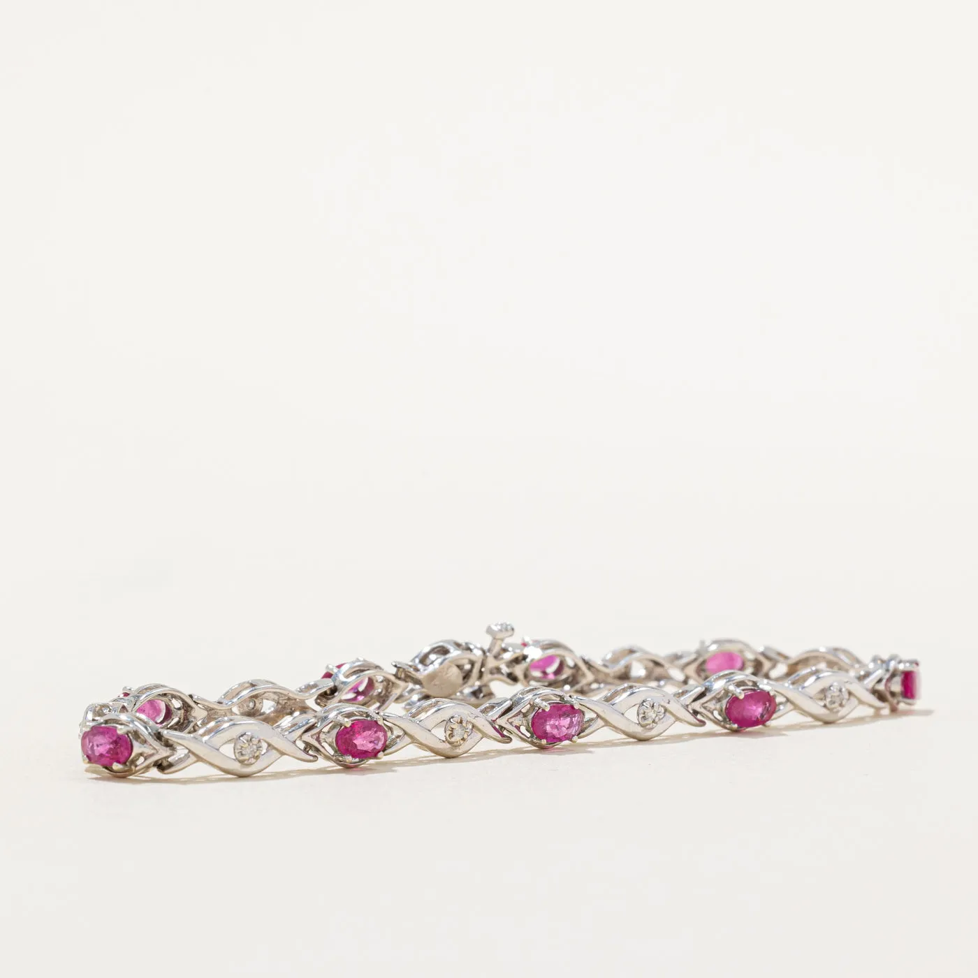Ruby & Diamond Bracelet | 1.80ctw, 0.045ctw | 7" |