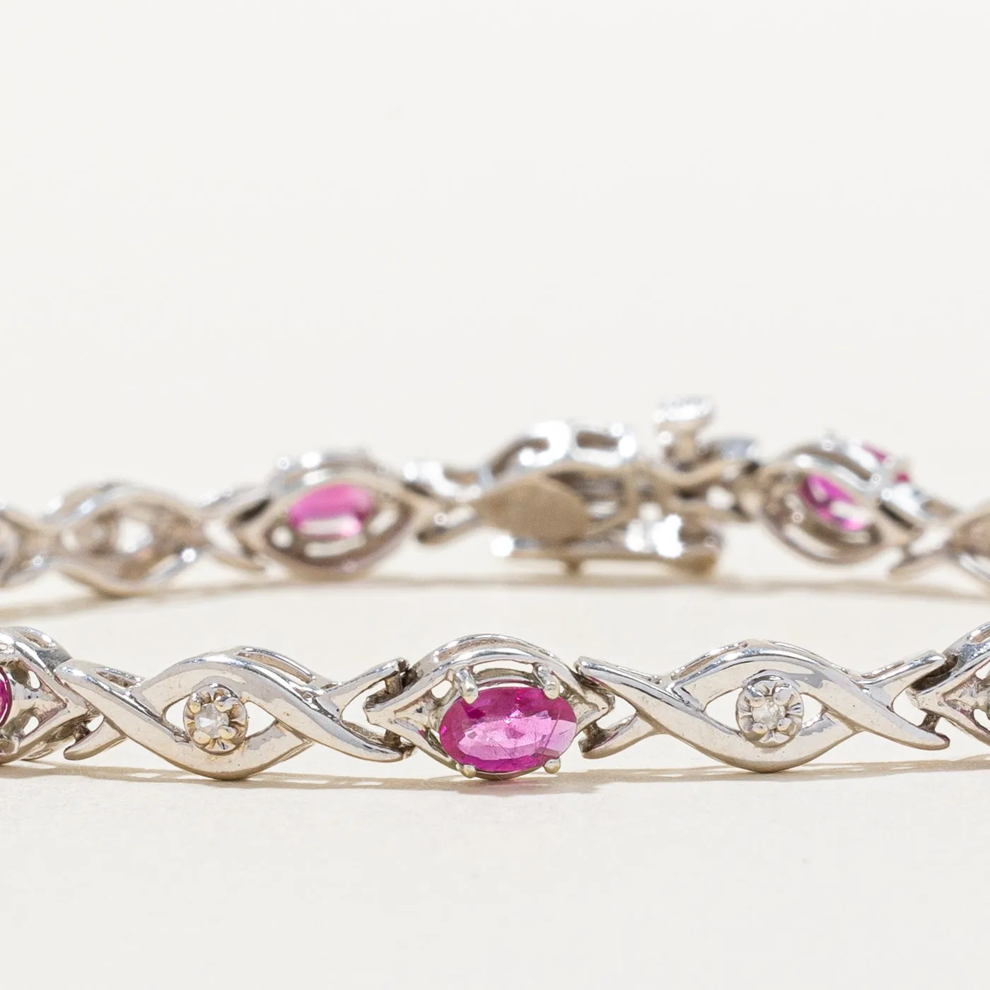 Ruby & Diamond Bracelet | 1.80ctw, 0.045ctw | 7" |