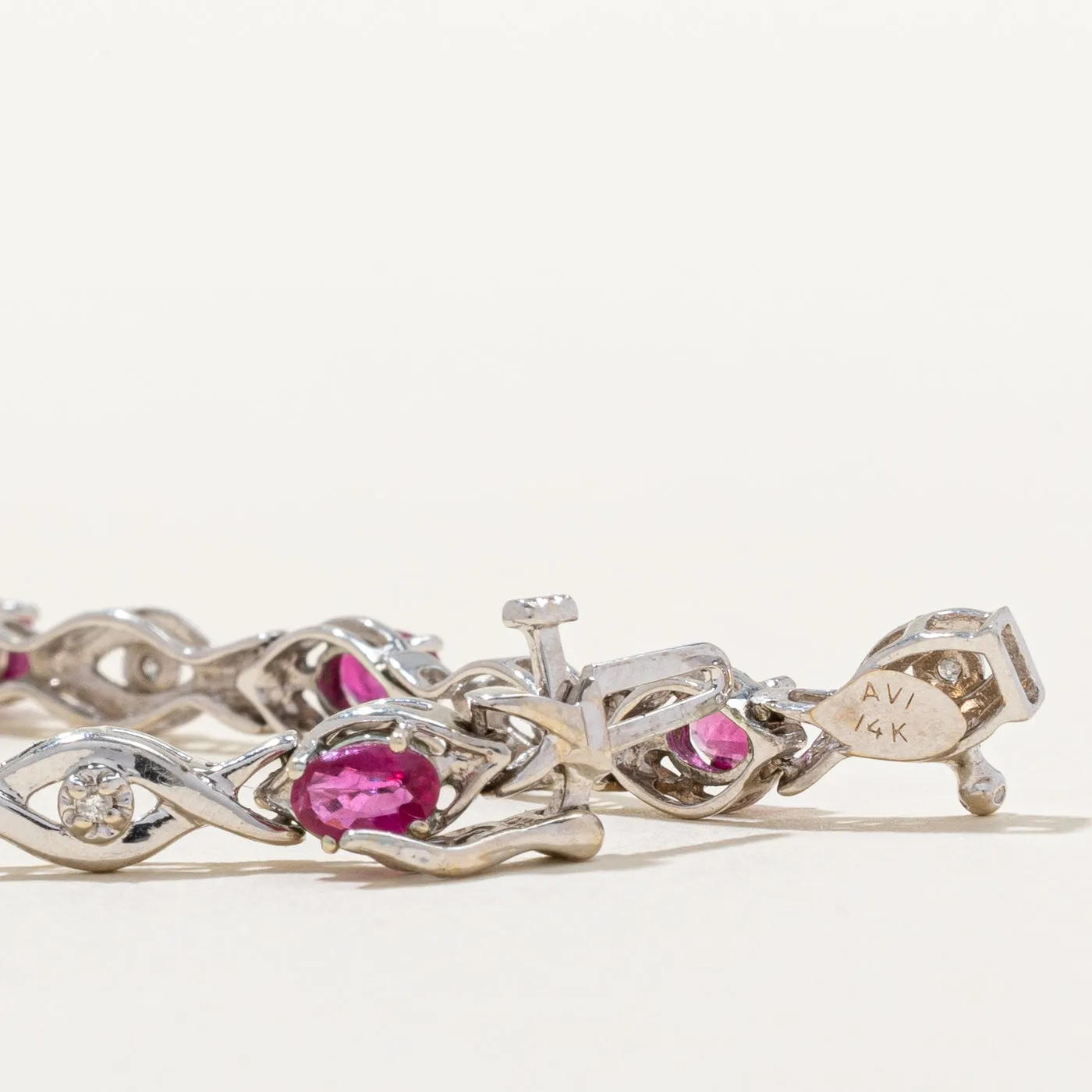 Ruby & Diamond Bracelet | 1.80ctw, 0.045ctw | 7" |