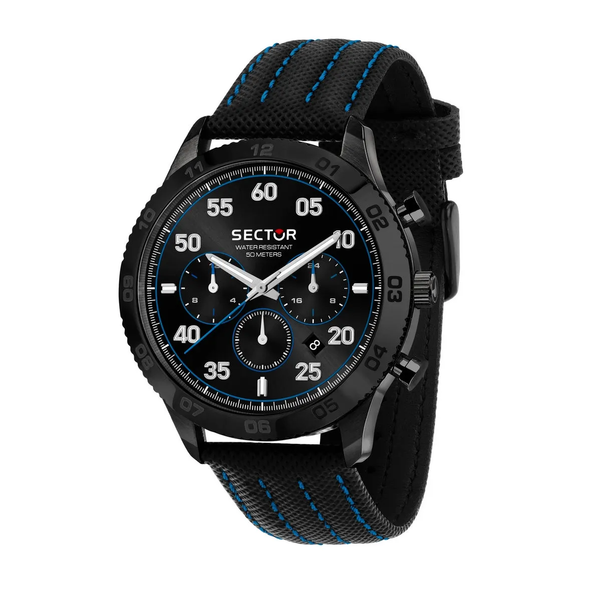 sector 270 45mm mult black dial black strap