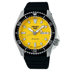 Seiko SRPL87K1: Modern Automatic Sports Watch in Yellow