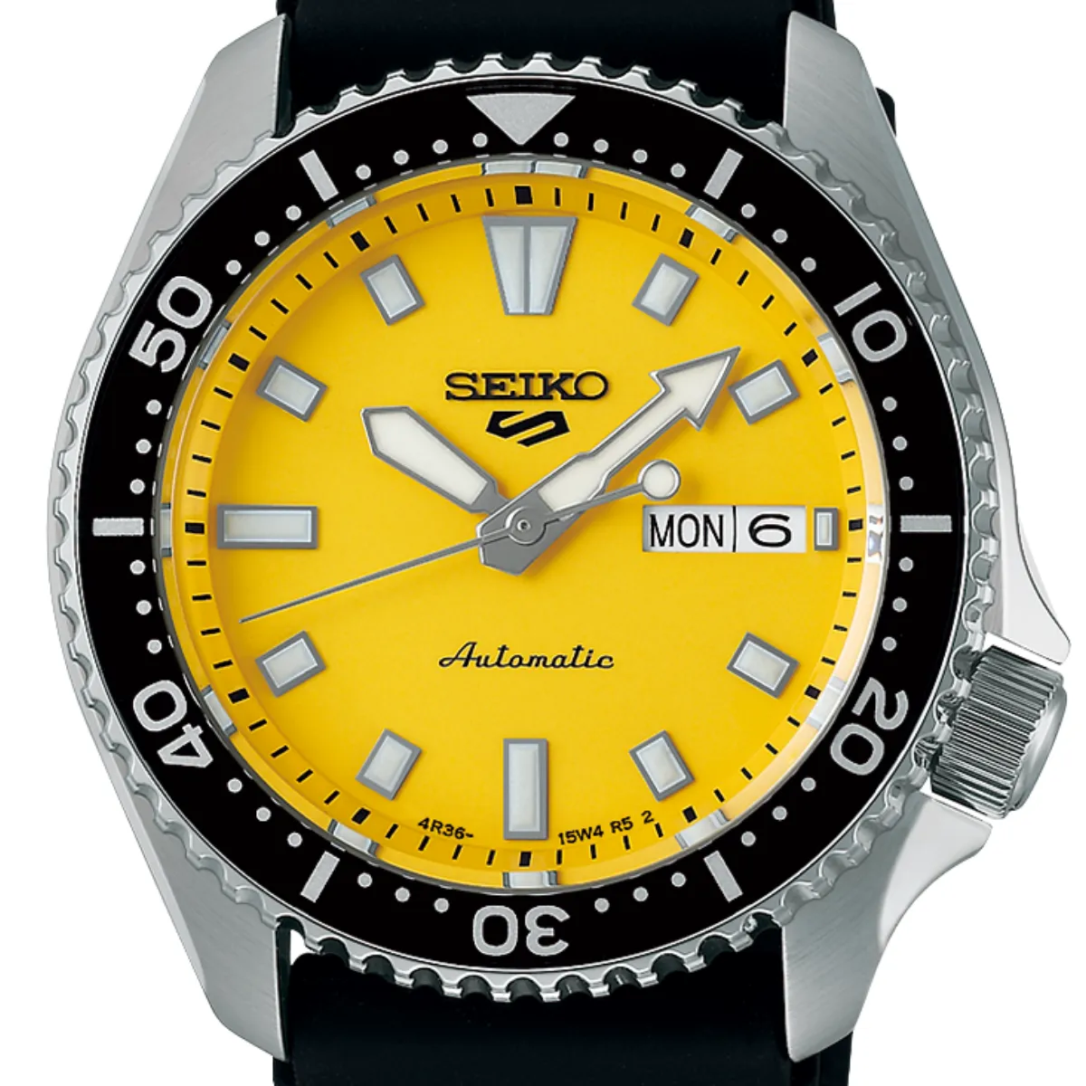 Seiko SRPL87K1: Modern Automatic Sports Watch in Yellow