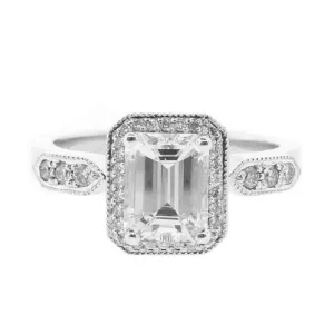 Sethi Couture Deco White Diamond Ring