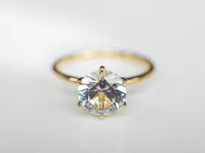 Signature 2.36 CT White Sapphire Solitaire Ring