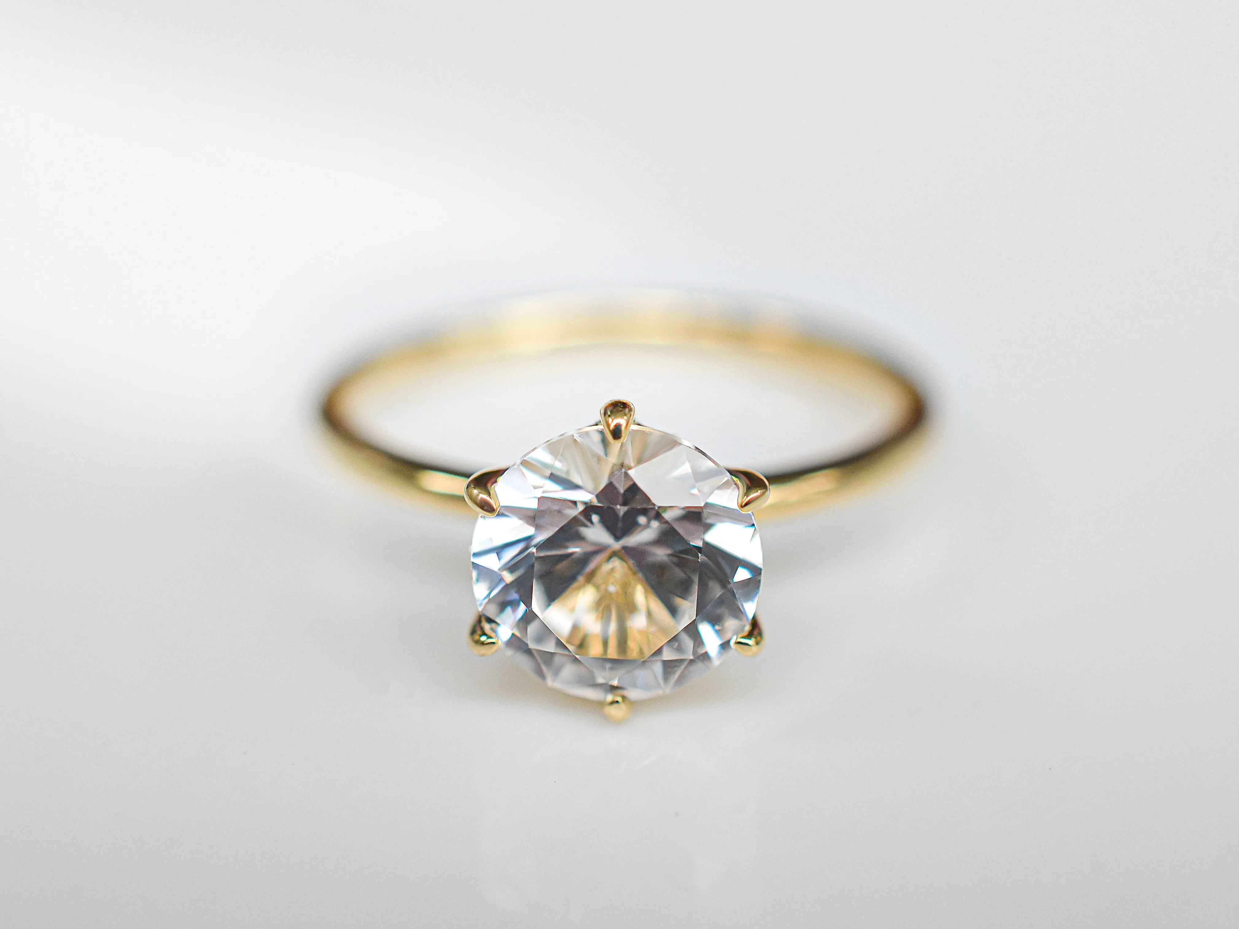 Signature 2.36 CT White Sapphire Solitaire Ring